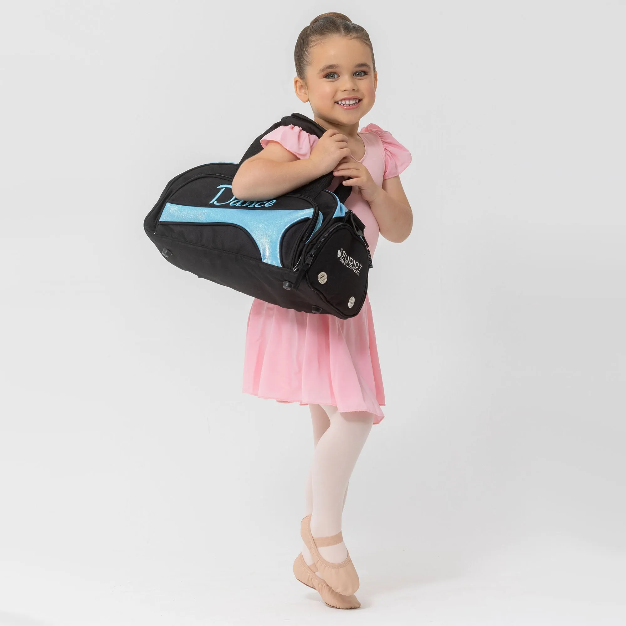 Studio 7 NEW Eco-Friendly Mini Duffel Bag - Black   Berry Glitter