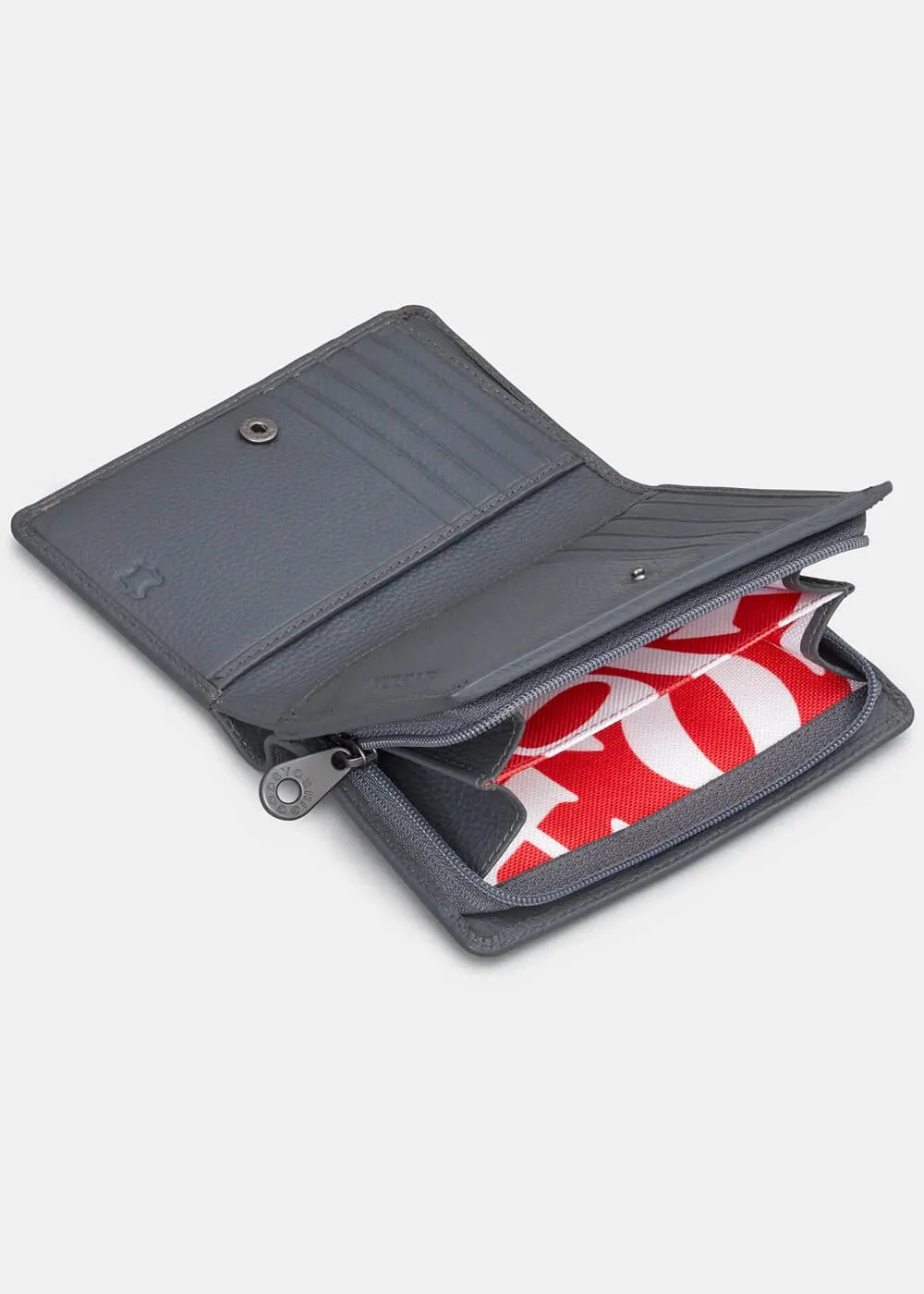 Succubus Bags Books Emily Bronte Bookworm Leather Zip Around Wallet Grey