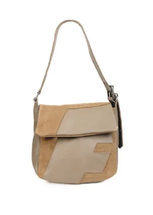 Suede Shoulder Bag - Sand