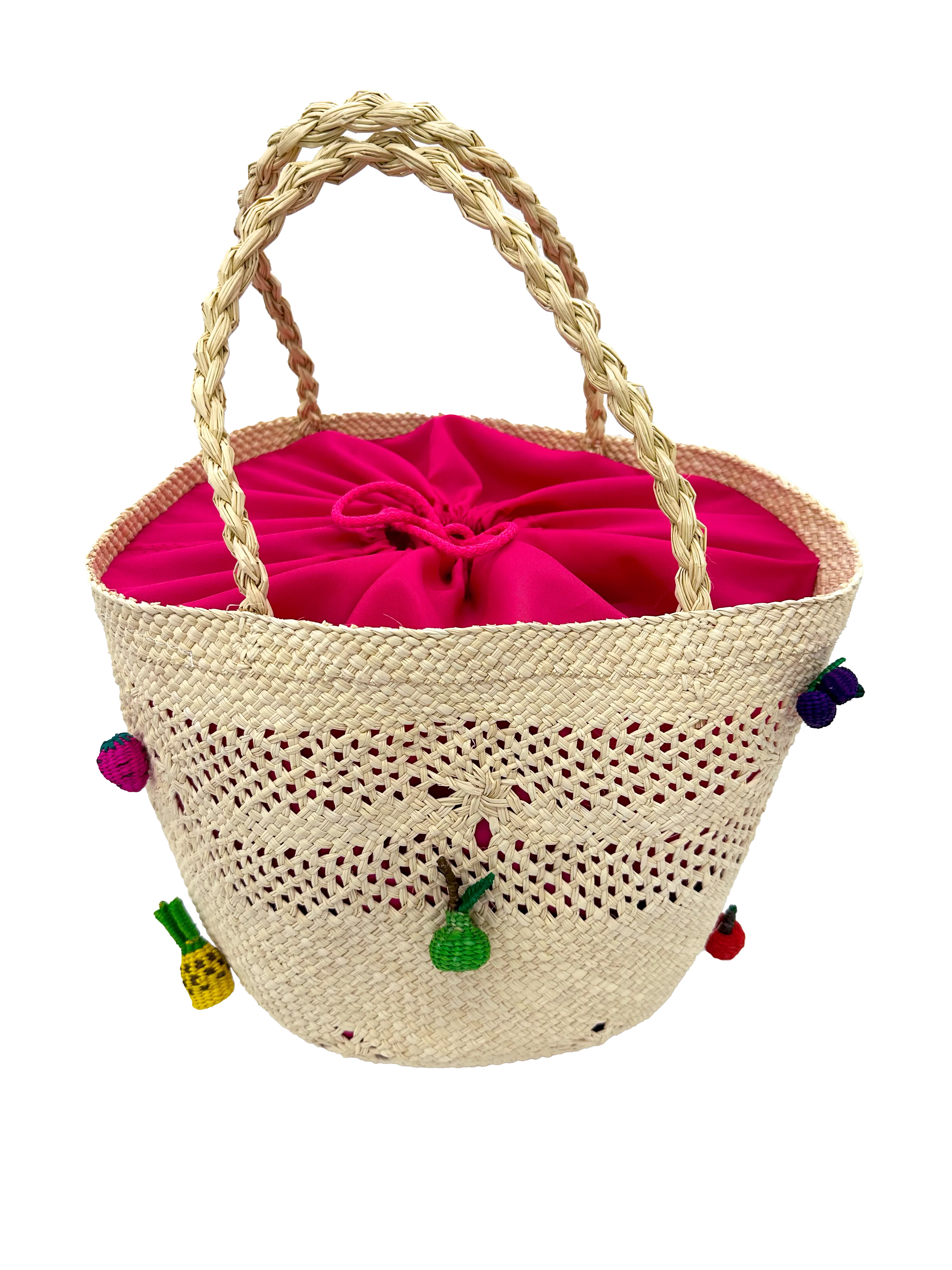 SunnyFruit Straw Tote (small)