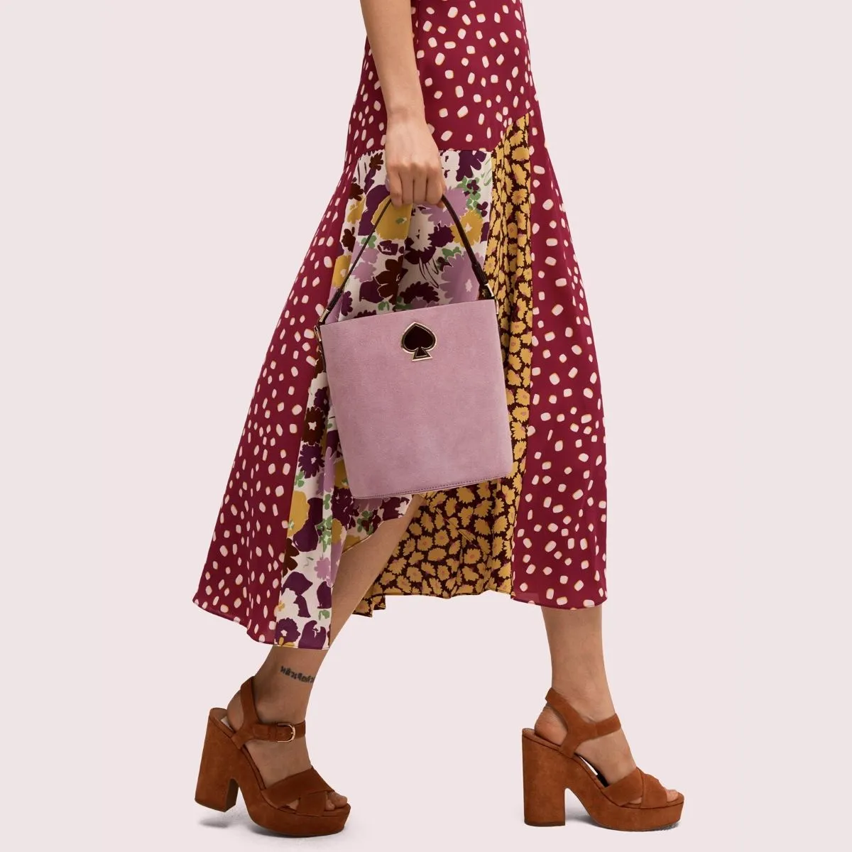 Suzy Suede Small Sweet Pea Bucket Bag