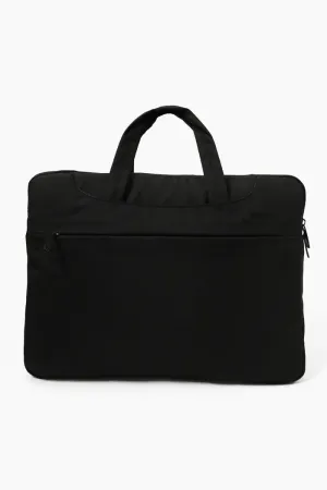Synthetic Fabric Office Laptop Bags for Men - Black