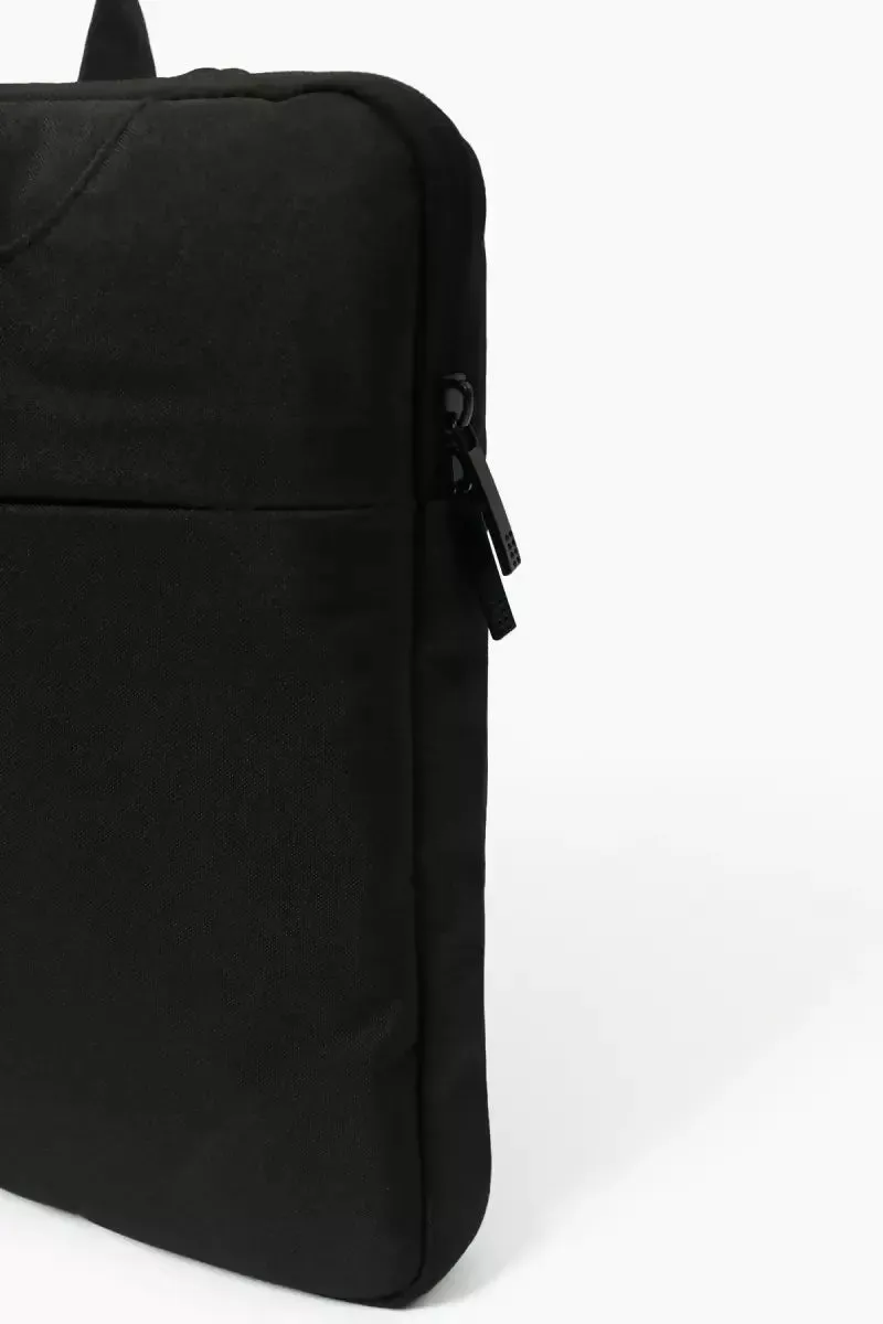 Synthetic Fabric Office Laptop Bags for Men - Black