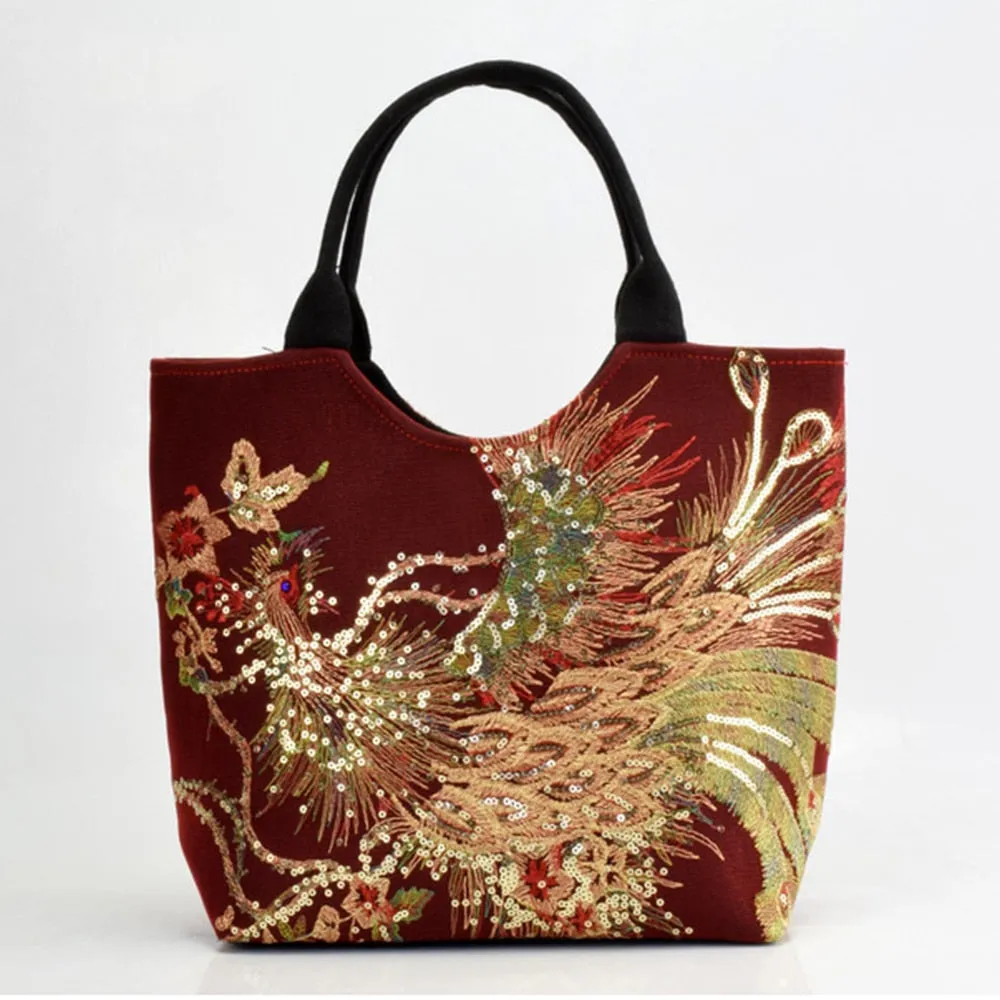 The Modernist Shiny Peacock Vintage Totes Bag