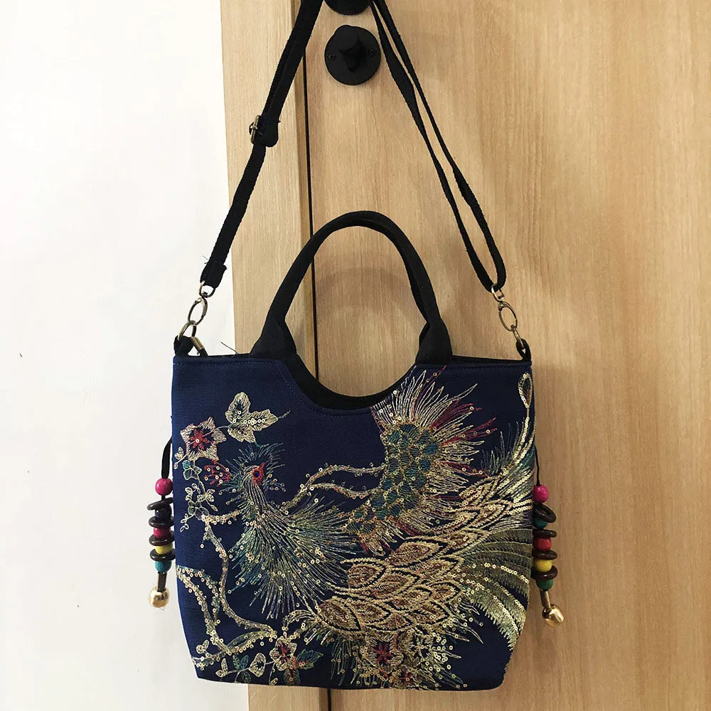 The Modernist Shiny Peacock Vintage Totes Bag