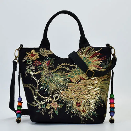 The Modernist Shiny Peacock Vintage Totes Bag