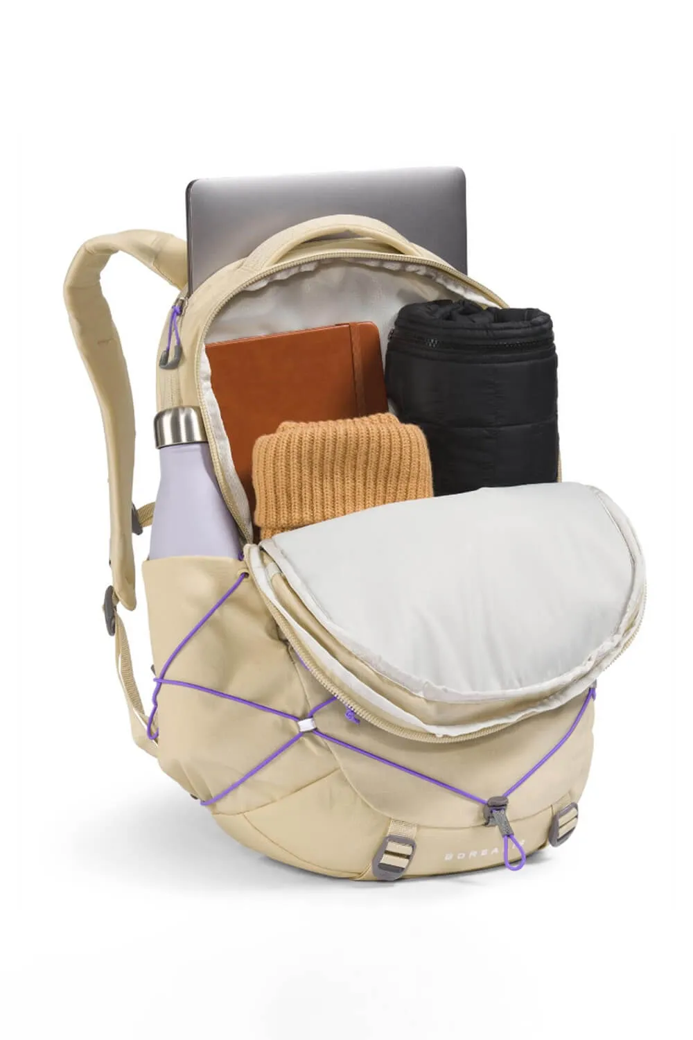 The North Face Borealis Backpack for Women in Gravel/Purple | NF0A52SI-YI8