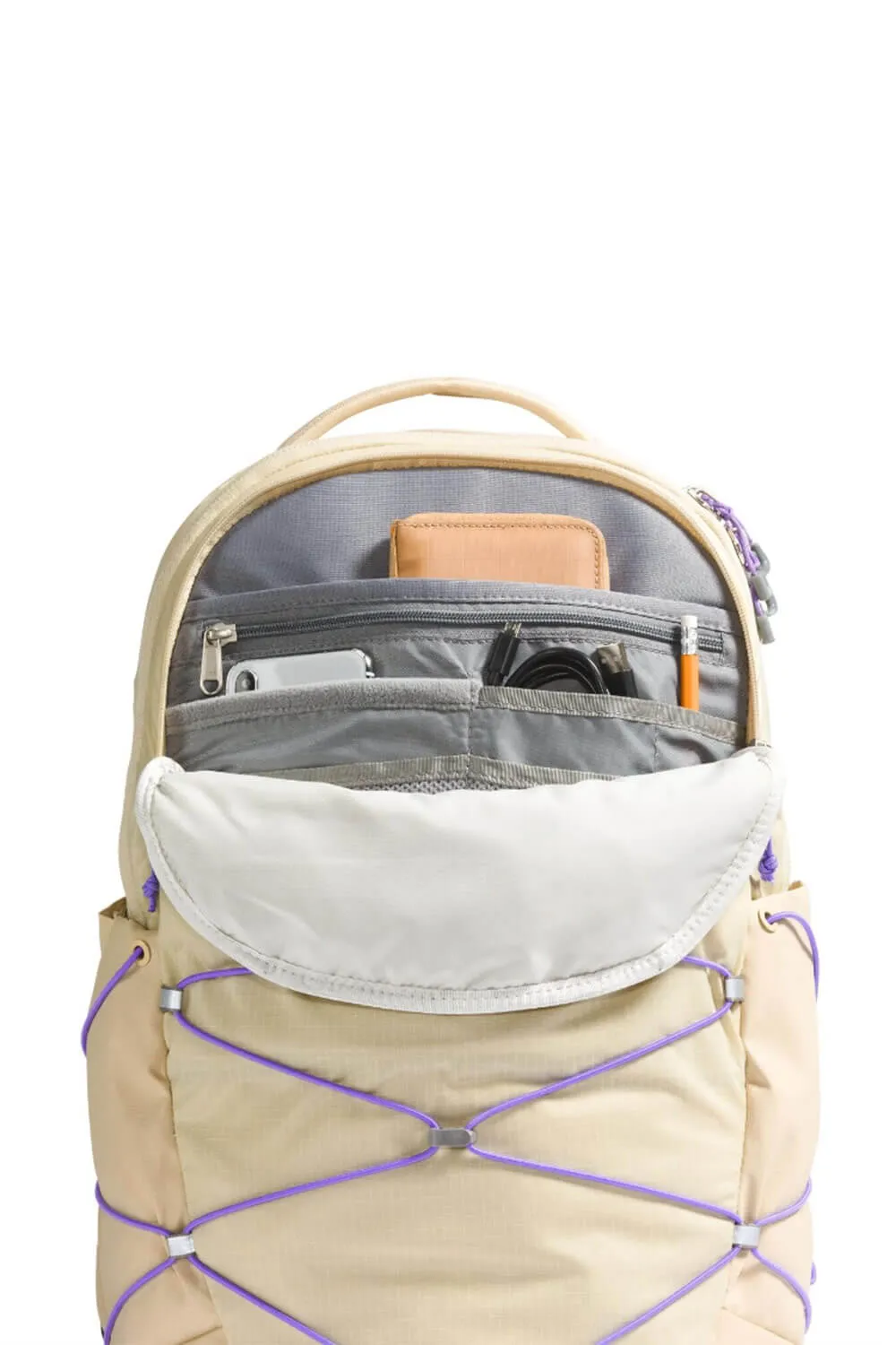 The North Face Borealis Backpack for Women in Gravel/Purple | NF0A52SI-YI8