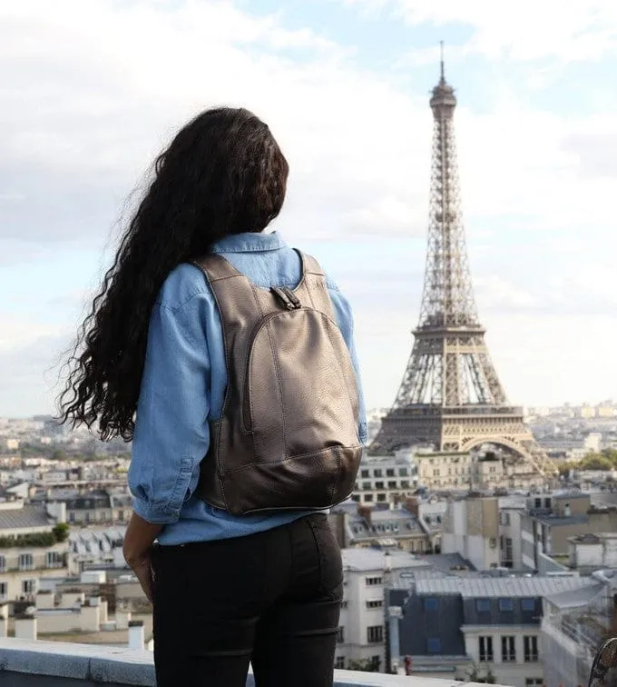 The Original Vegan Leather Backpack | Light Grey