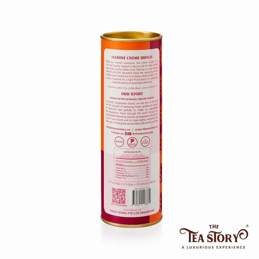 The Tea Story Jasmine Crème Brulée Tea Tube