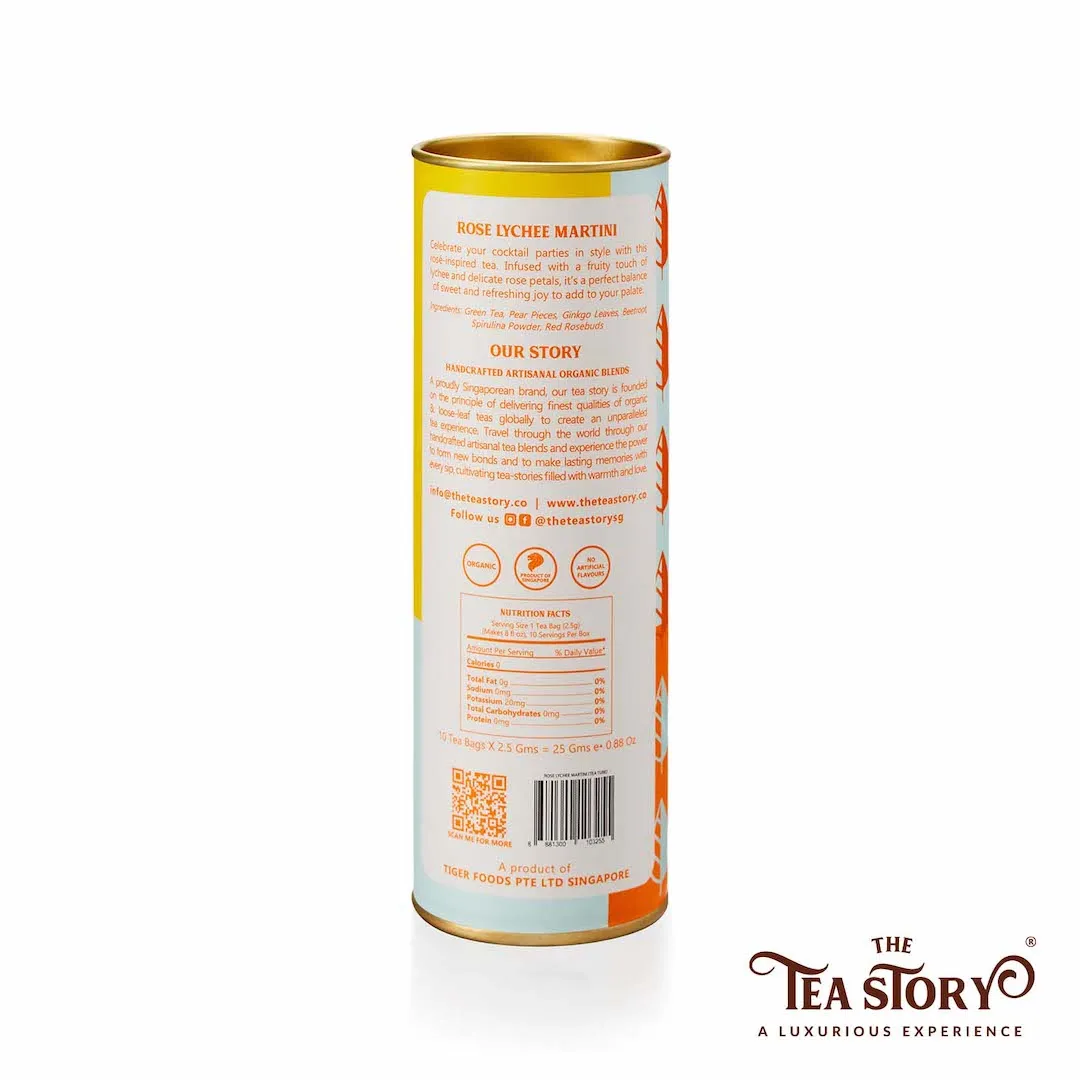 The Tea Story Rose Lychee Martini Tea Tube