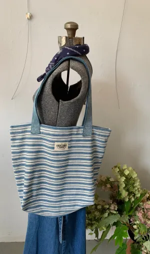 Ticking Stripe Market Bag