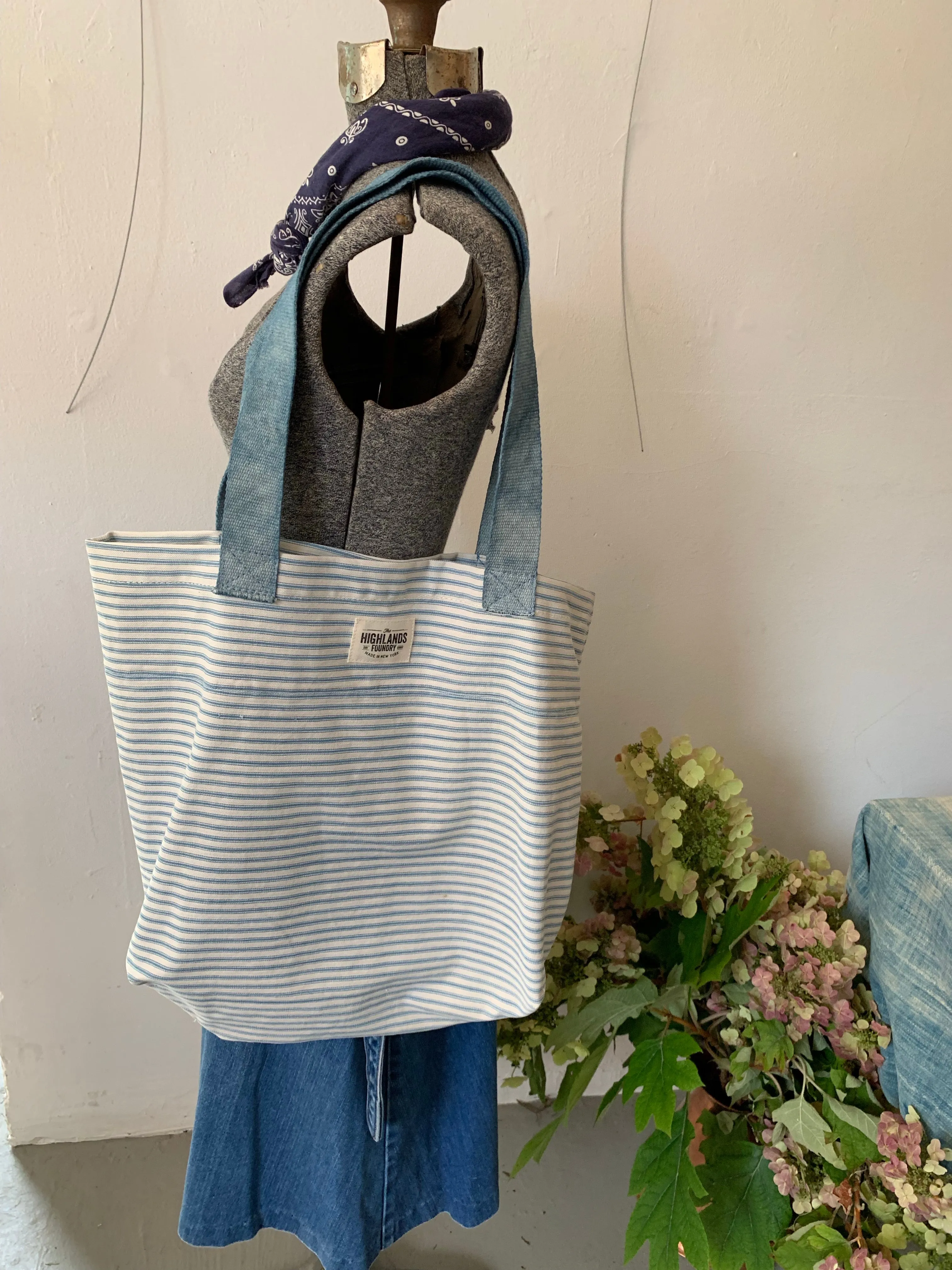 Ticking Stripe Market Bag