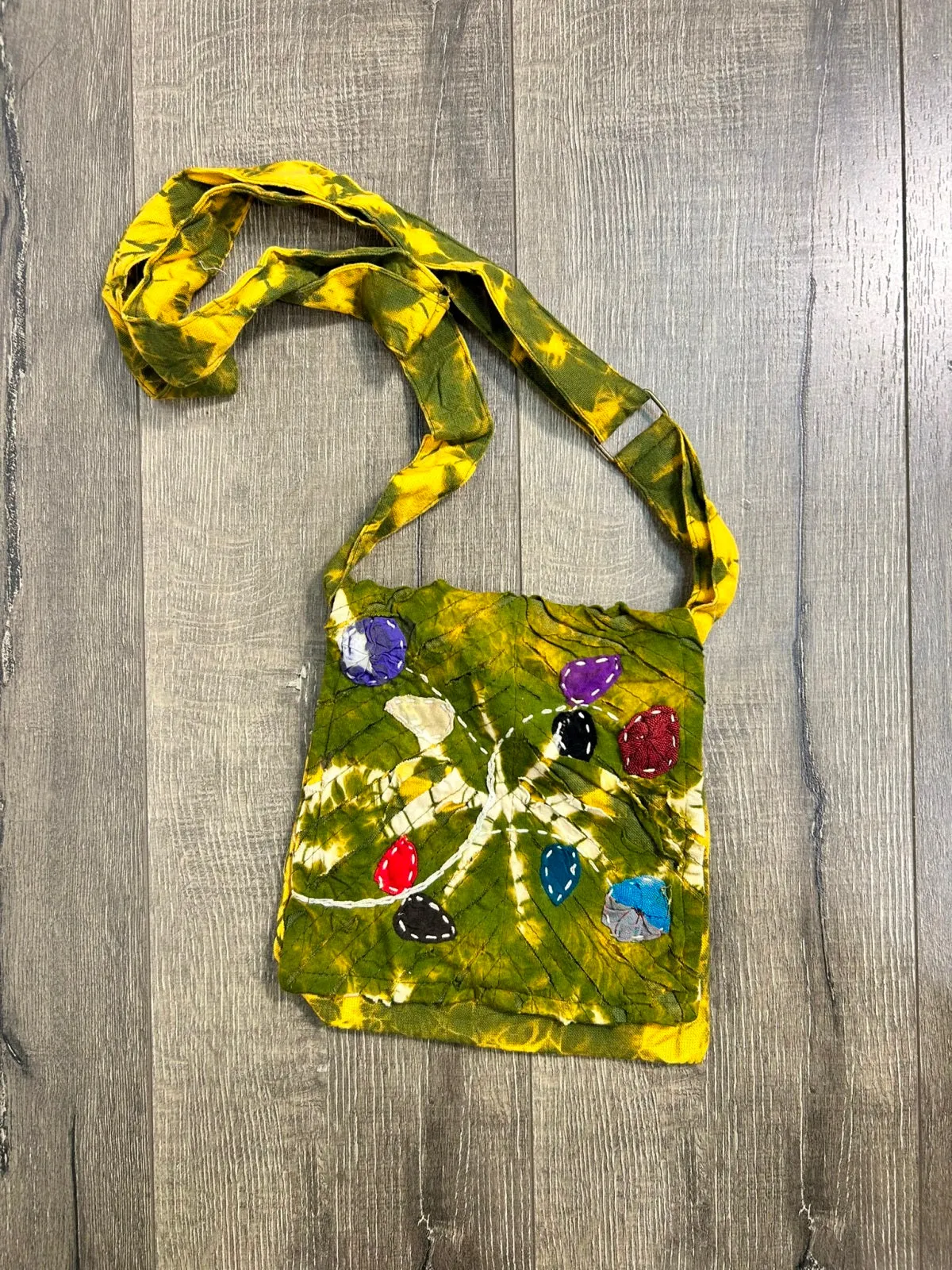 Tie Dye Slash & Applique Small Bag
