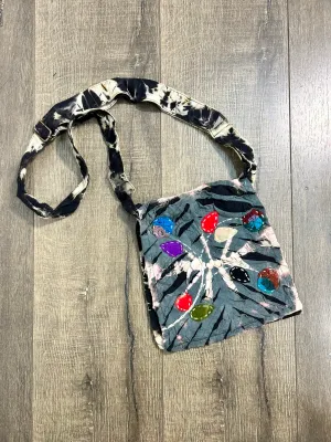 Tie Dye Slash & Applique Small Bag