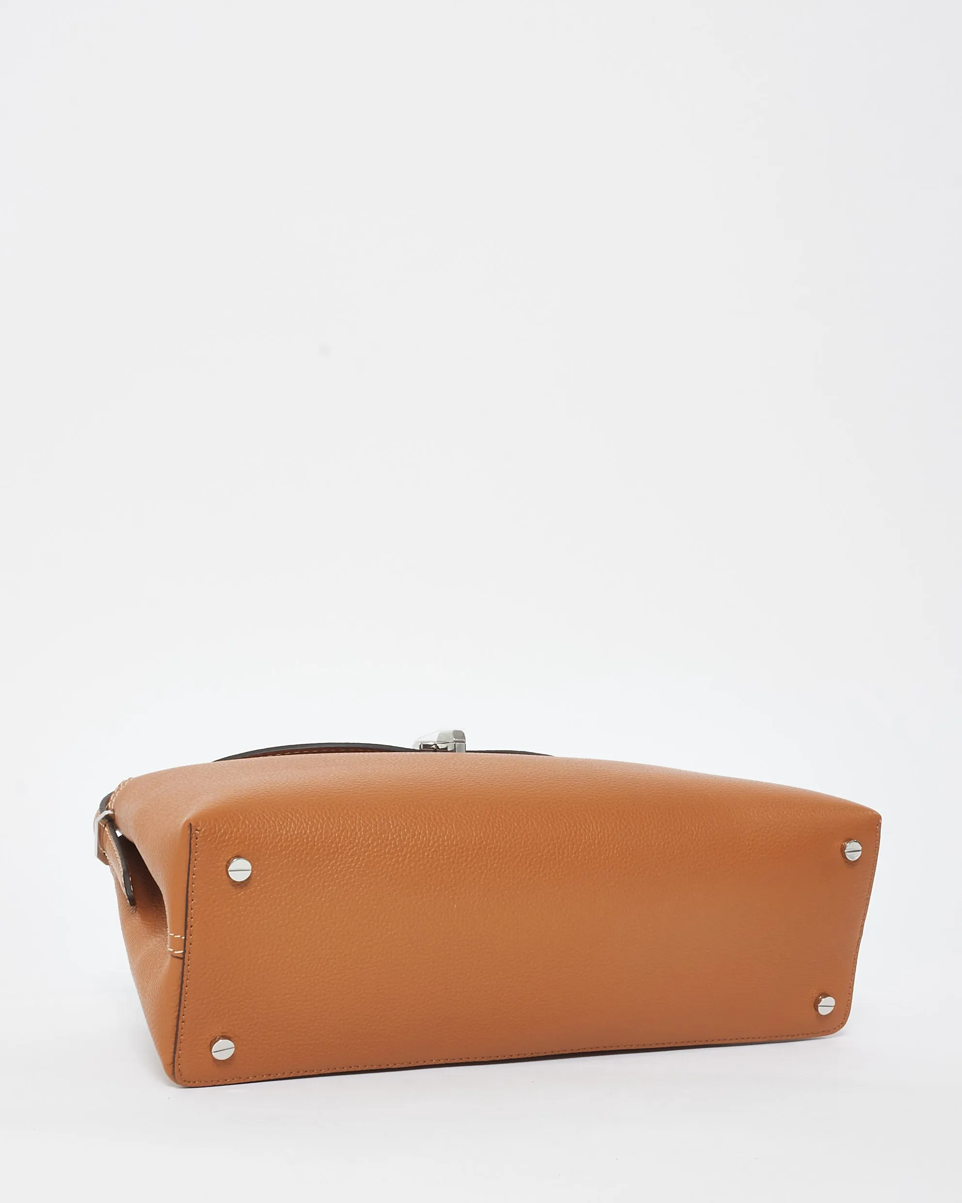 Totême Tan Leather T-Lock Bag
