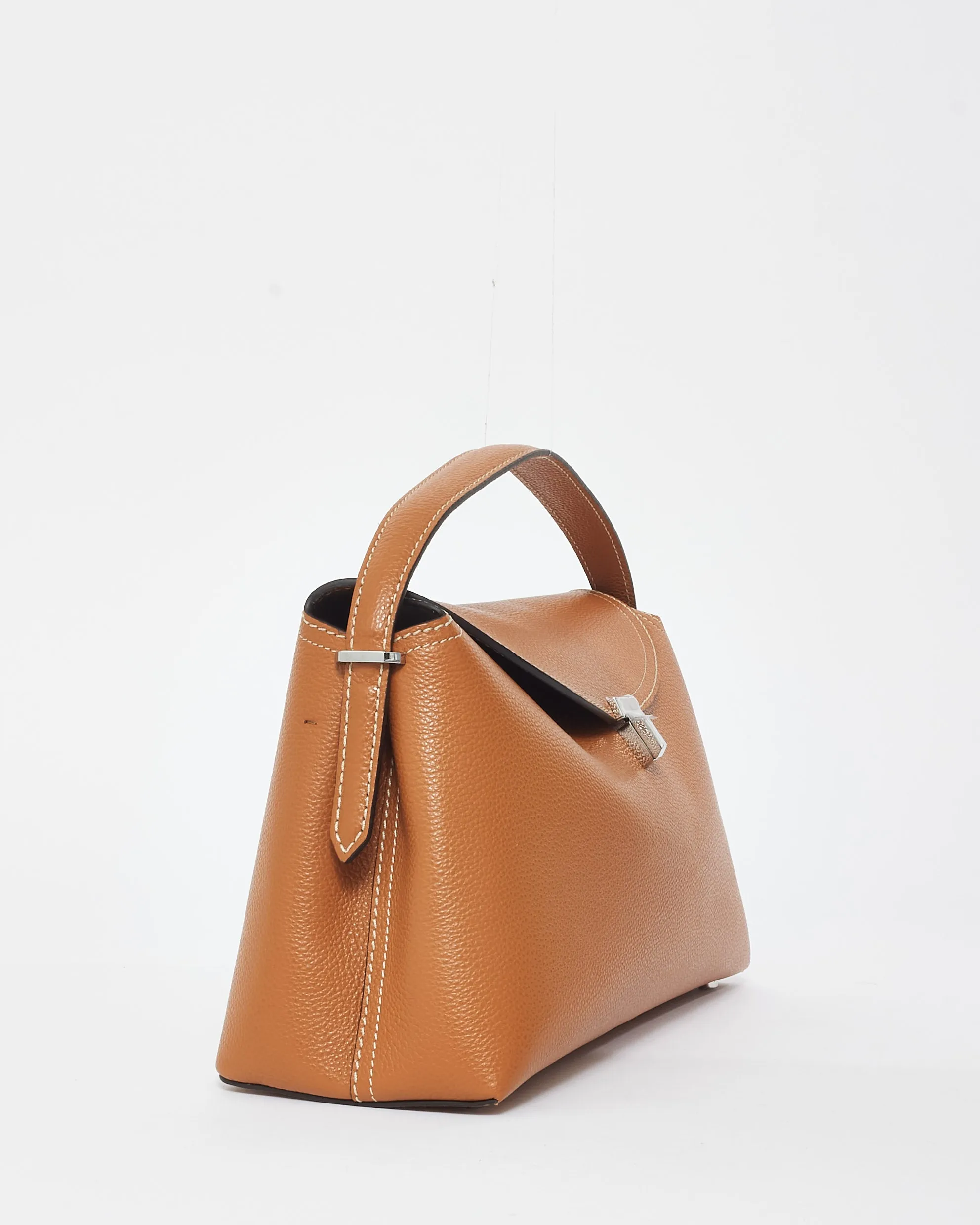 Totême Tan Leather T-Lock Bag