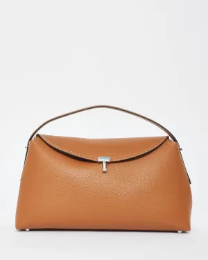 Totême Tan Leather T-Lock Bag