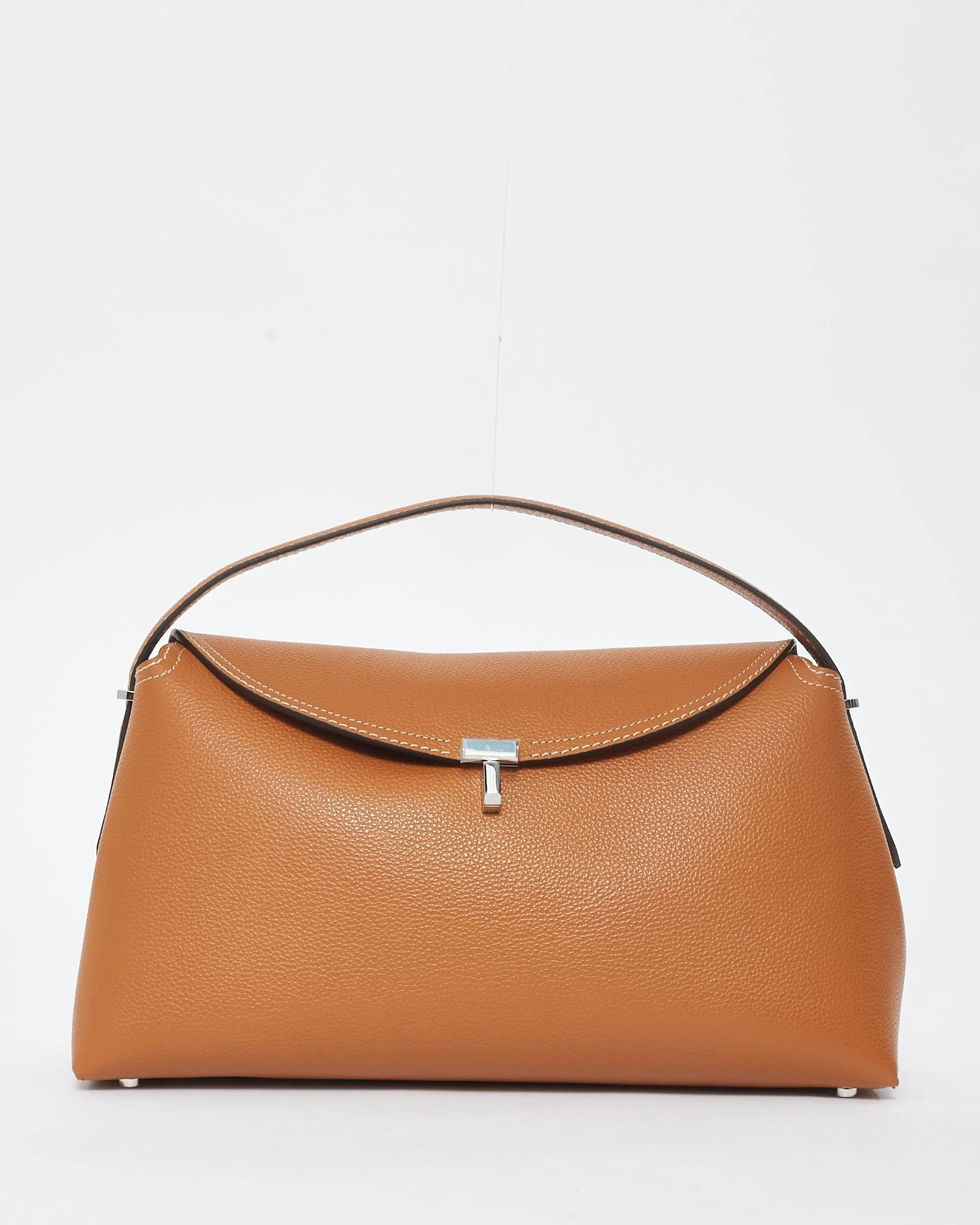 Totême Tan Leather T-Lock Bag