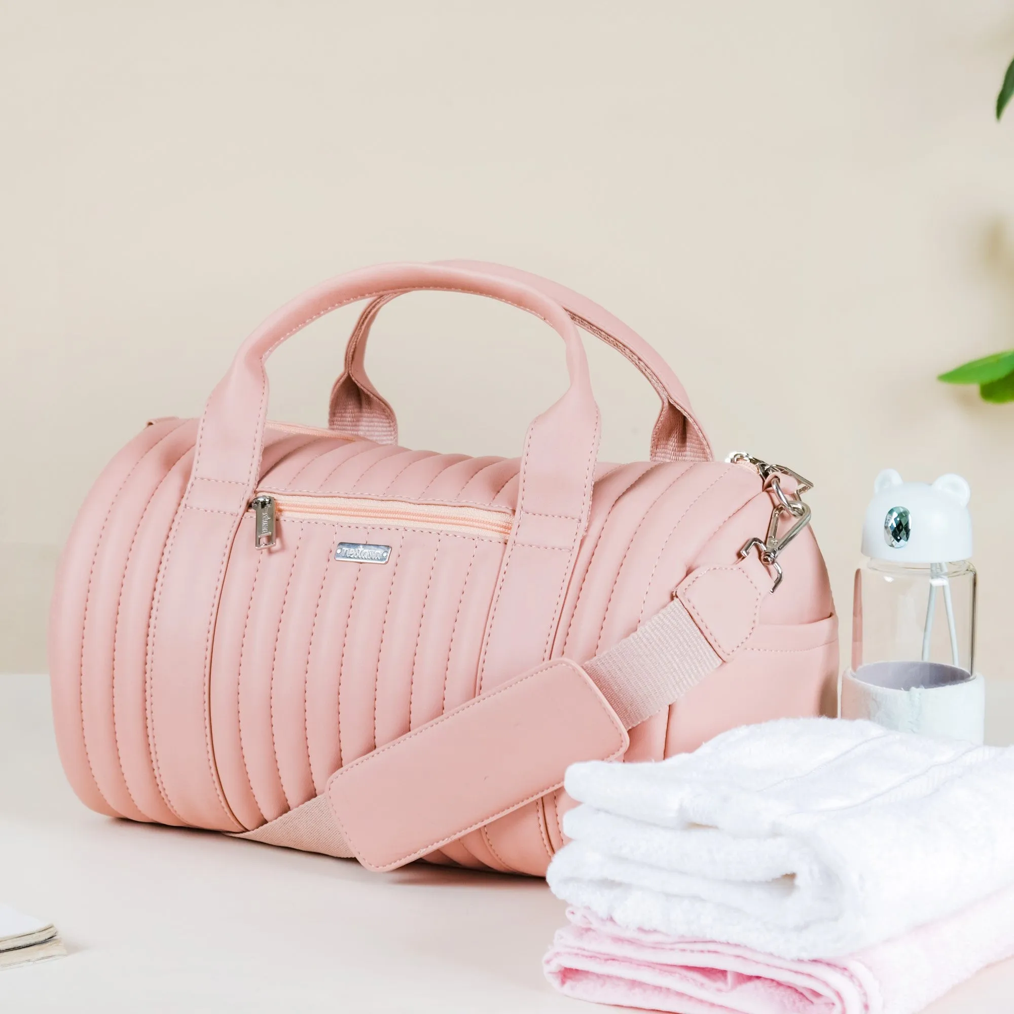 Travel Duffel Bag Pink Small 14x7 Inch