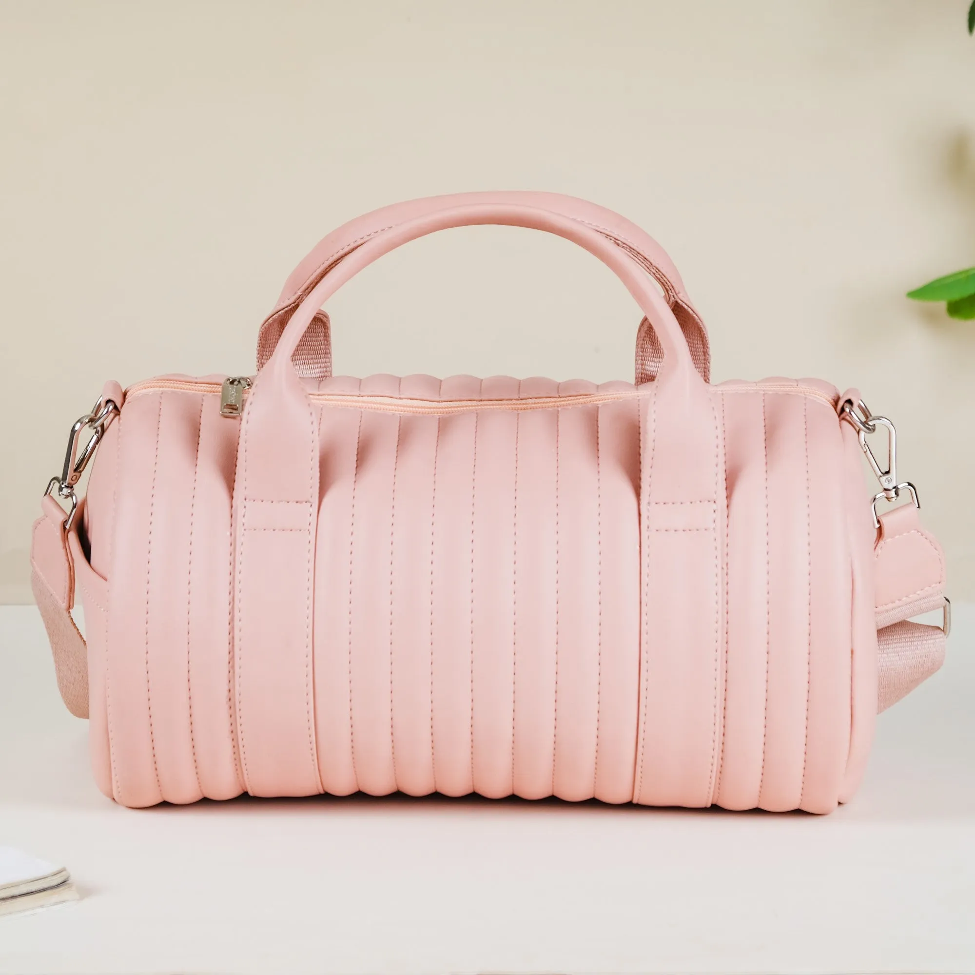 Travel Duffel Bag Pink Small 14x7 Inch