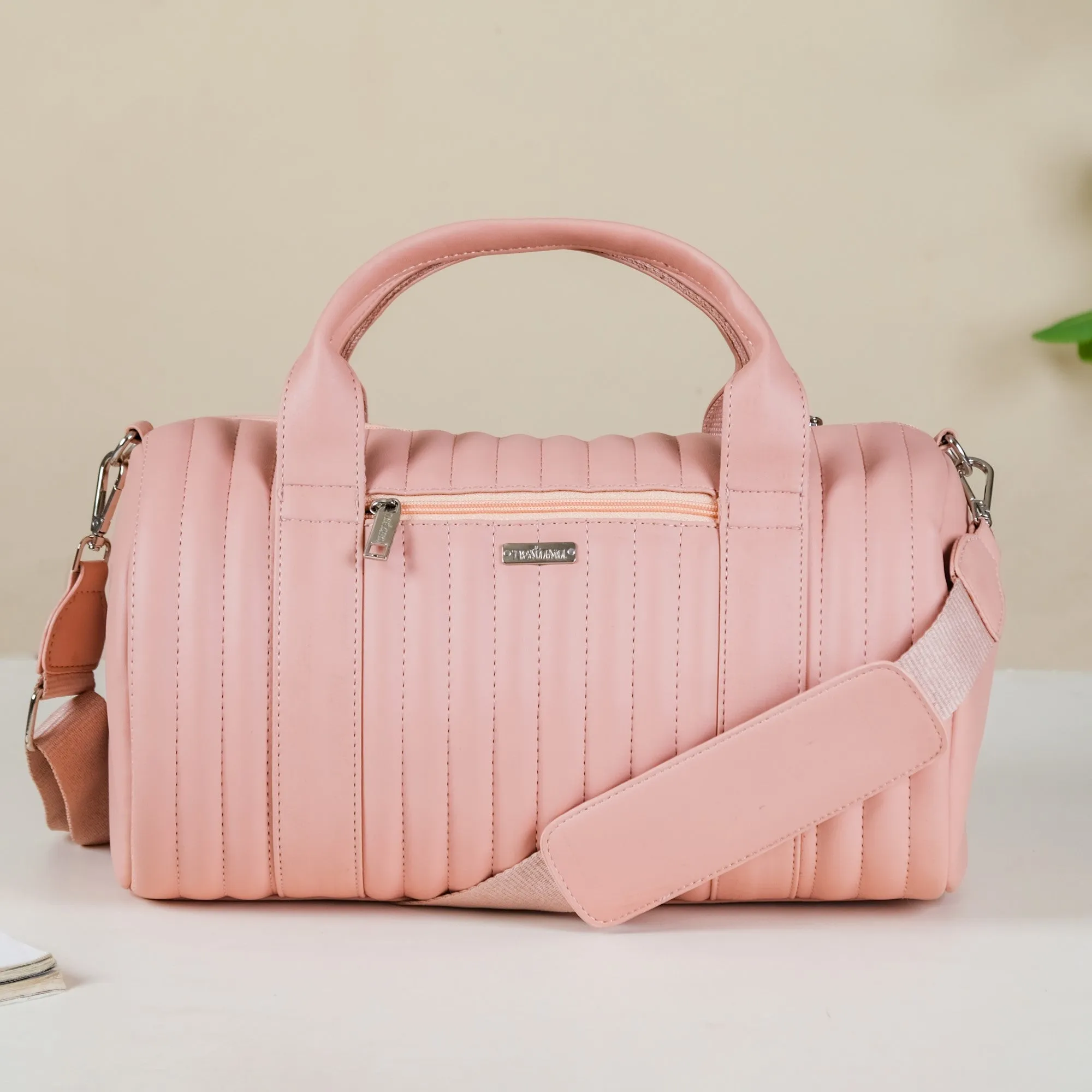 Travel Duffel Bag Pink Small 14x7 Inch