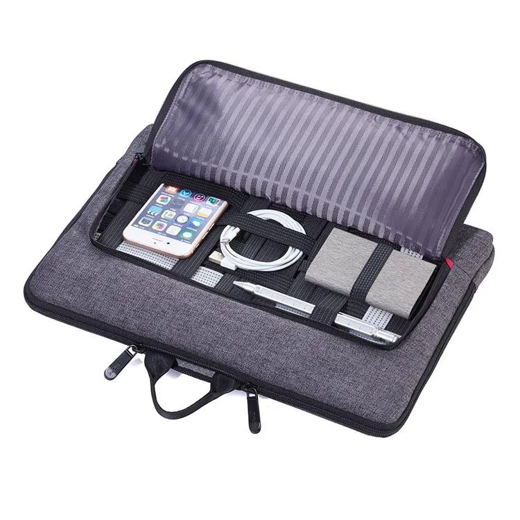 TROIKA Laptop Bag & Portfolio Document Bag for Tablet up to 13": Grey