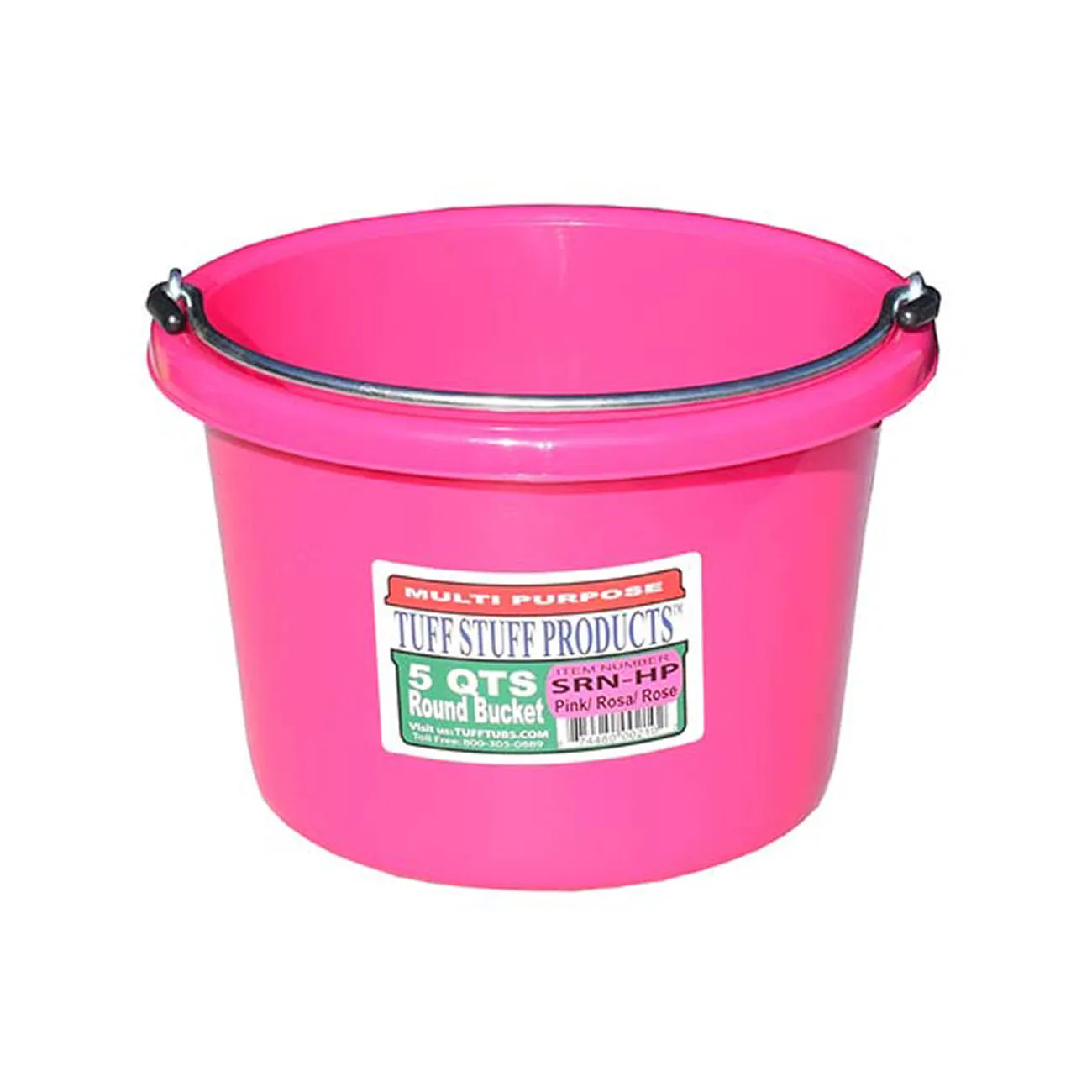 Tuff Stuff small round bucket 5 qts (Pink)