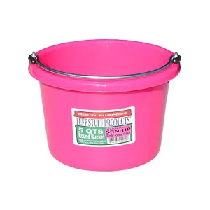 Tuff Stuff small round bucket 5 qts (Pink)