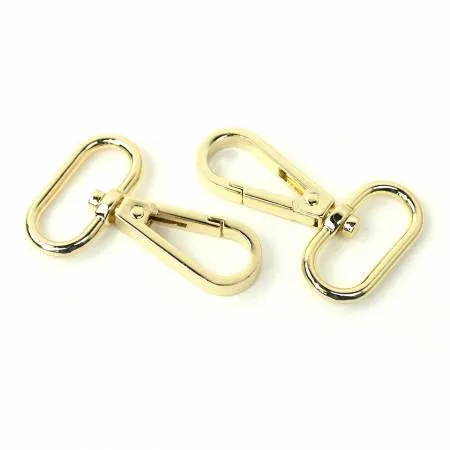 Two Swivel Hooks 1 inch Gold - Sallie Tomato