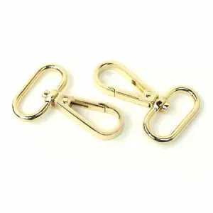Two Swivel Hooks 1 inch Gold - Sallie Tomato