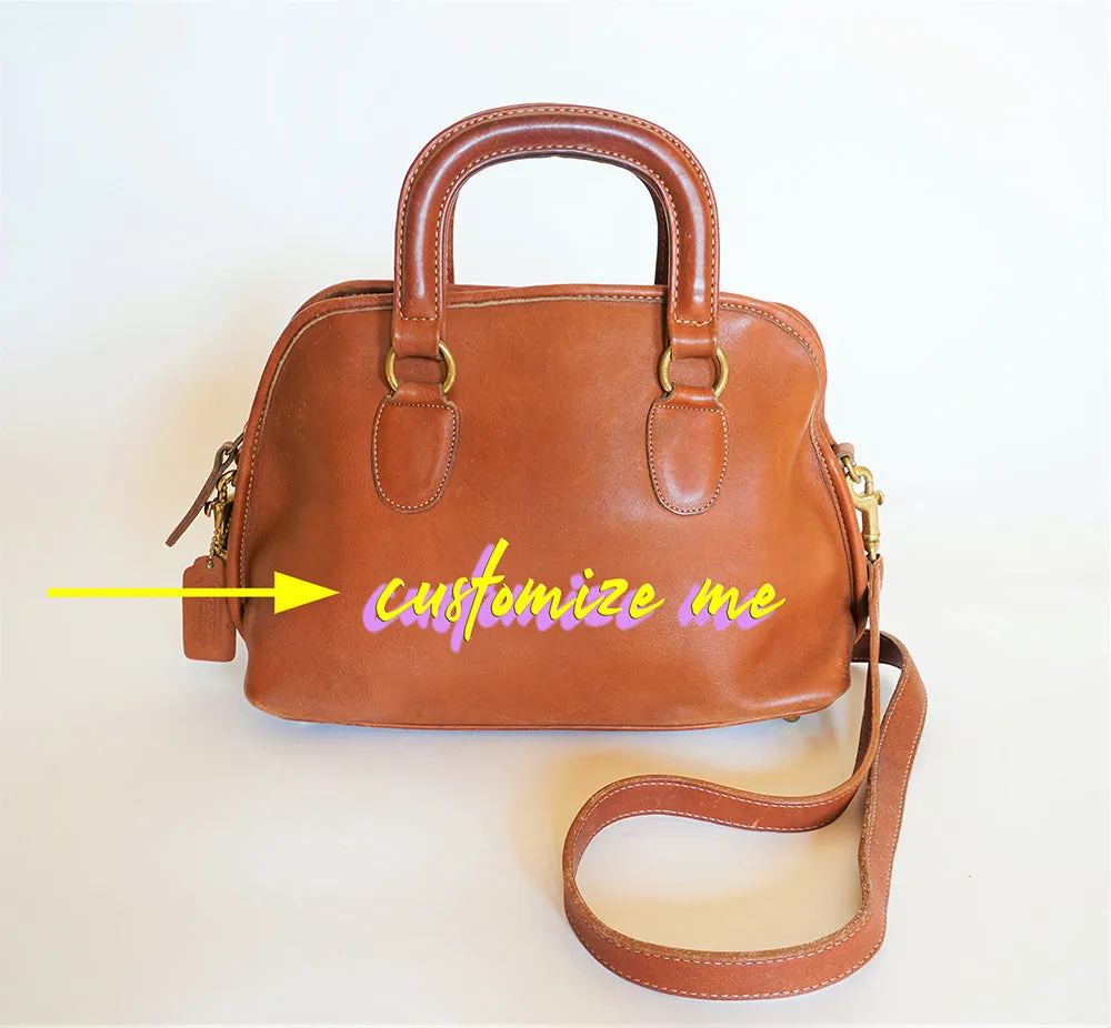 Unisex Vintage COACH Baxter Bag British Tan Leather Work Satchel / Doctor Bag *RARE*