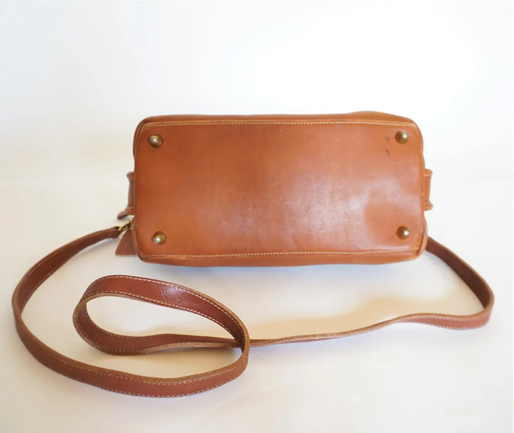 Unisex Vintage COACH Baxter Bag British Tan Leather Work Satchel / Doctor Bag *RARE*