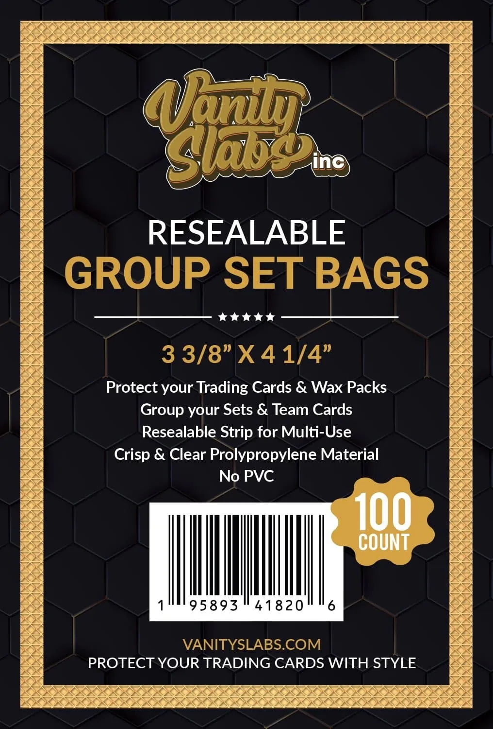 Vanity Slabs Resealable Group Set Bags 1000 Count (10 Packs)