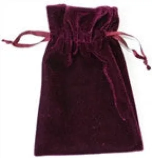 Velvet Mala/Jewelry Bag, Burgundy