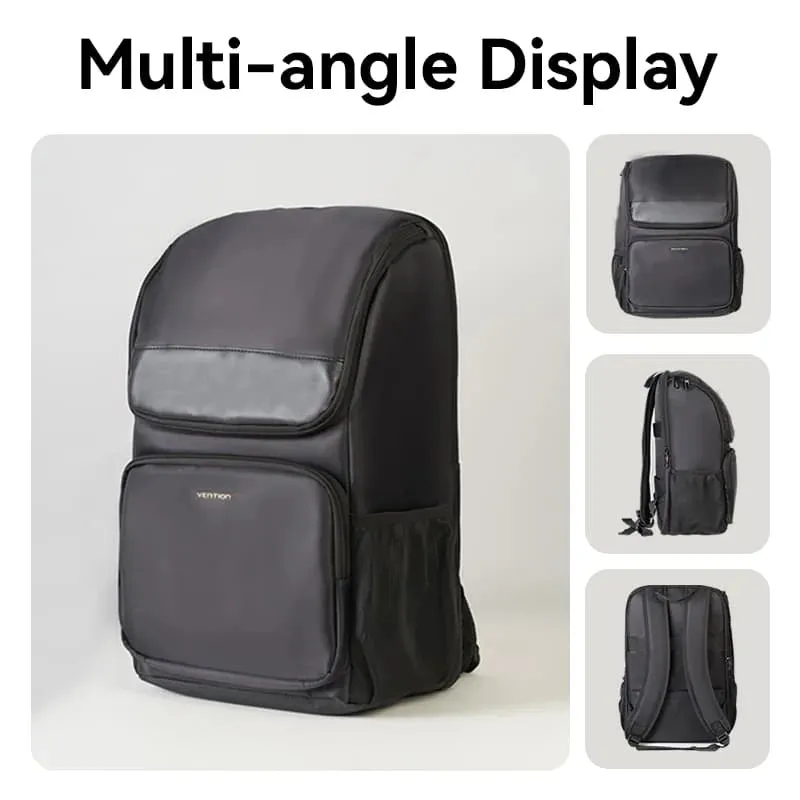 Vention KROB0 Water-Repellent Laptop Backpack - Laptop Bag with Laptop Compartment, Interior Zipper Pocket, Back Anti-Theft Zipper Pocket, Two Side Pockets (48 cm x 30 cm x 14 cm)