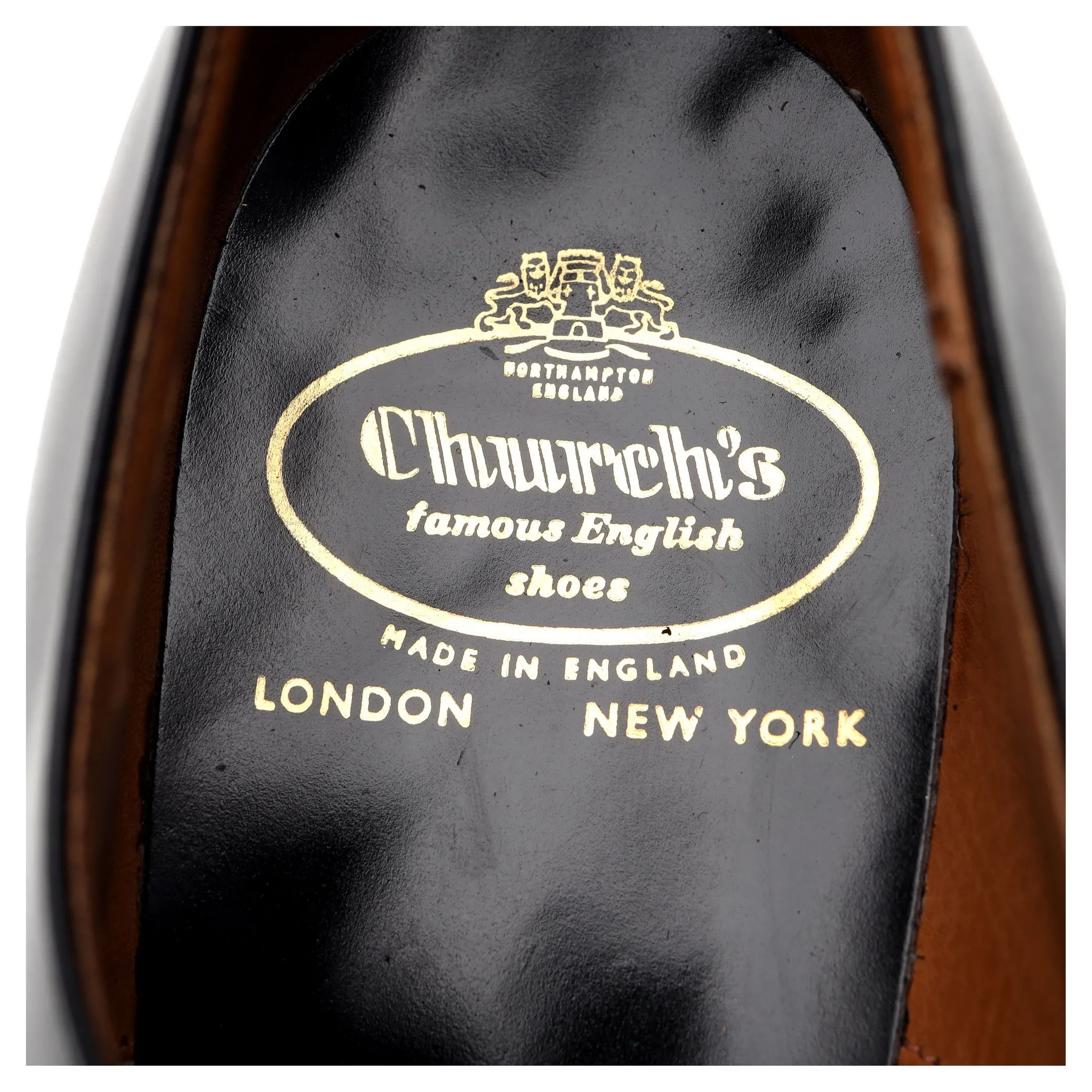 Vintage 'Consul' Black Leather Oxford UK 9.5 D