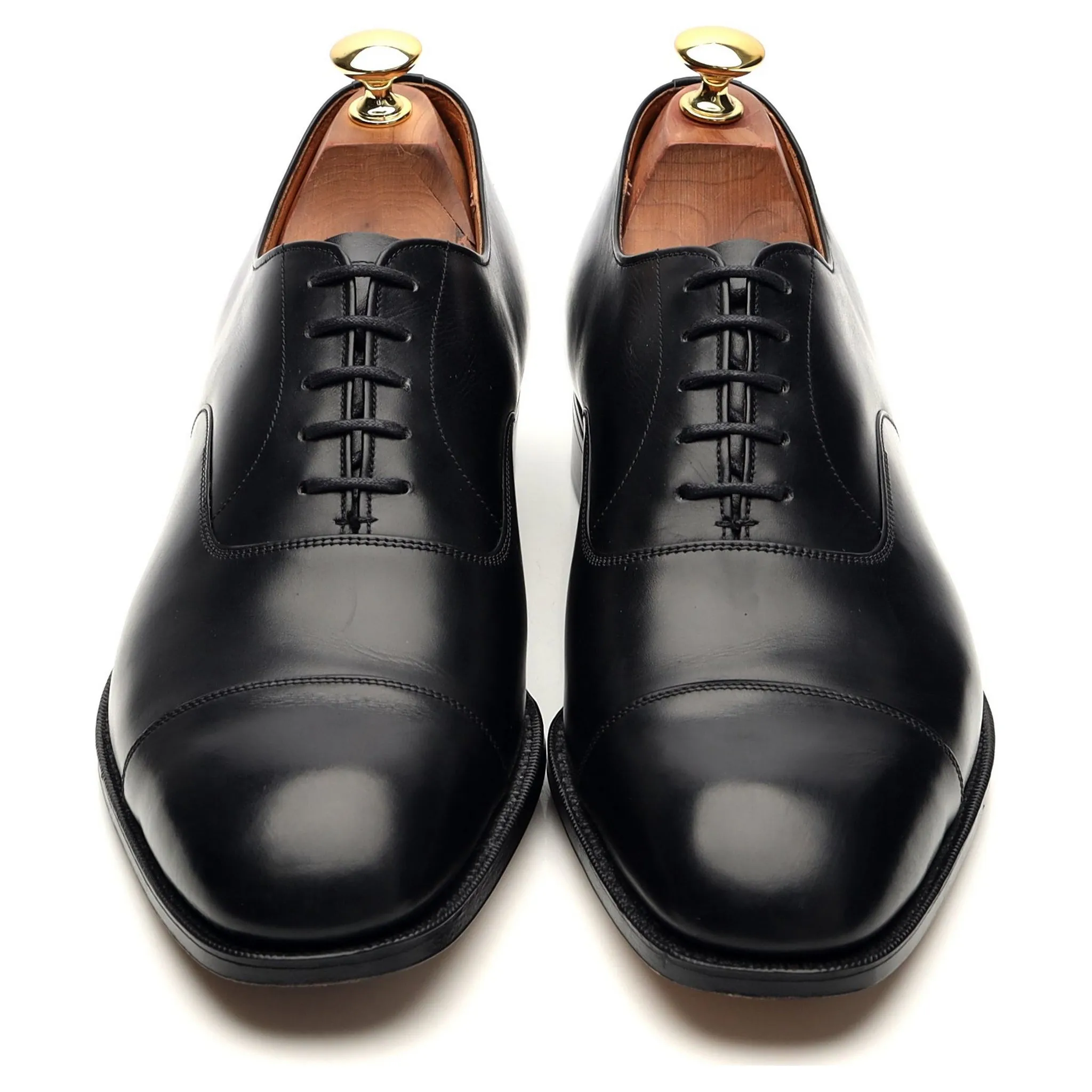 Vintage 'Consul' Black Leather Oxford UK 9.5 D
