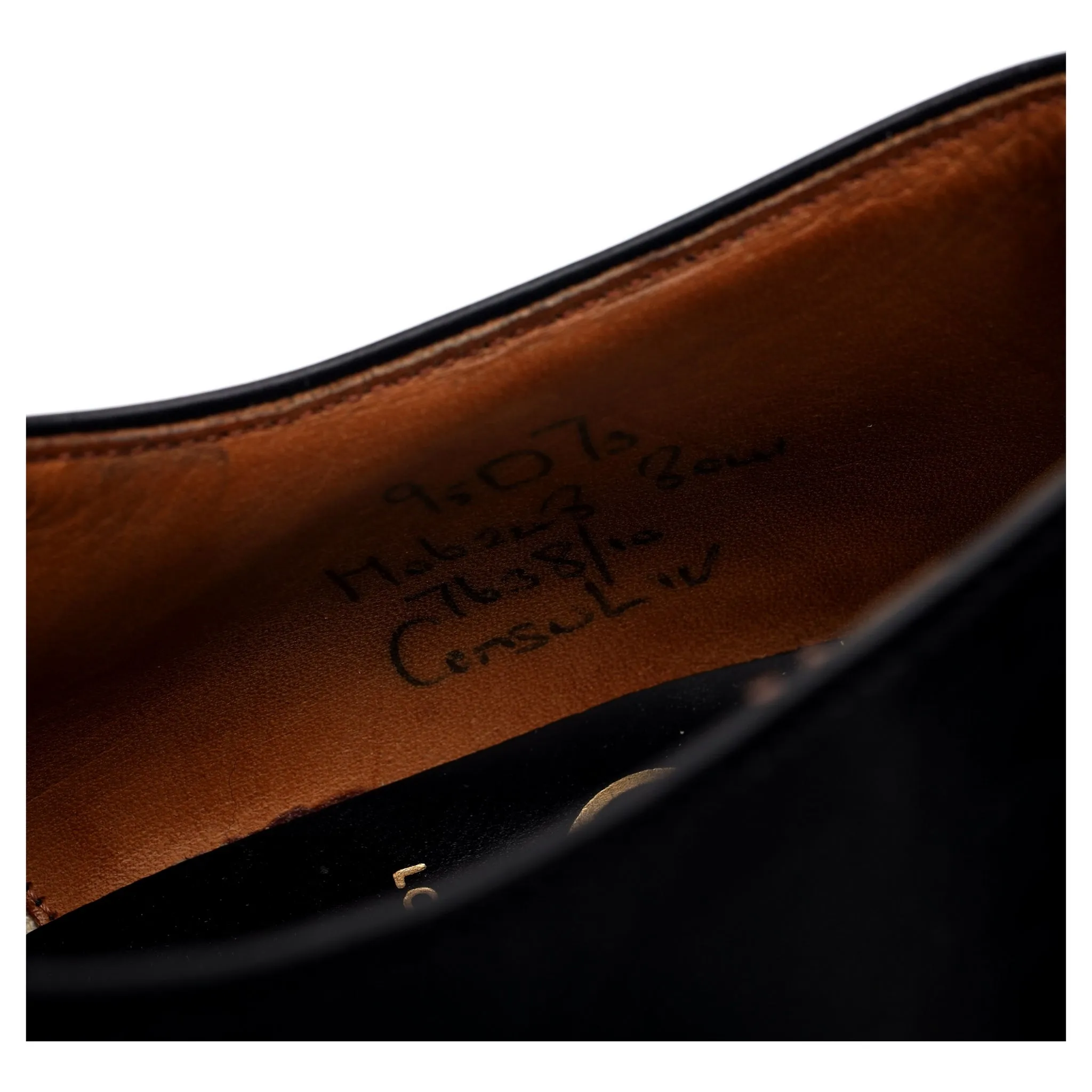 Vintage 'Consul' Black Leather Oxford UK 9.5 D