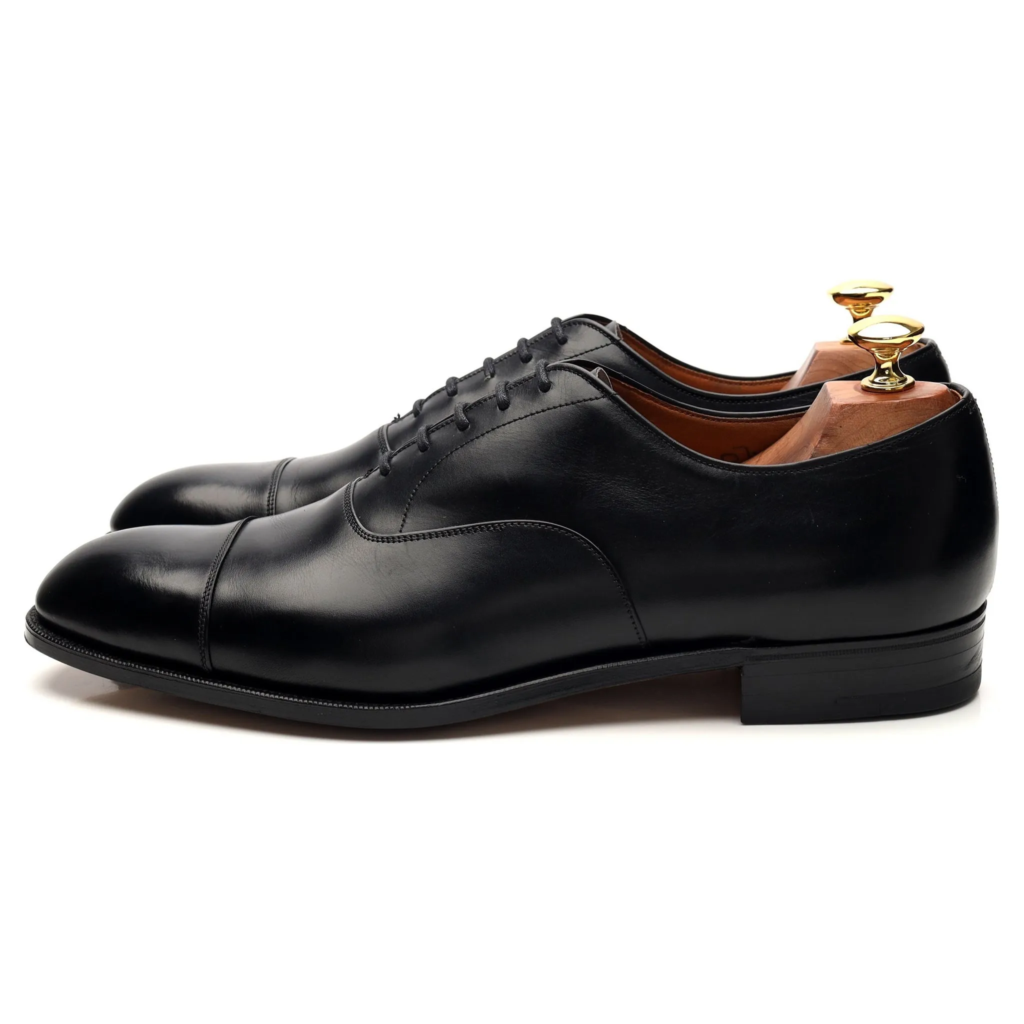 Vintage 'Consul' Black Leather Oxford UK 9.5 D
