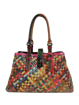 Vintage Fashion Color Matching Handbag