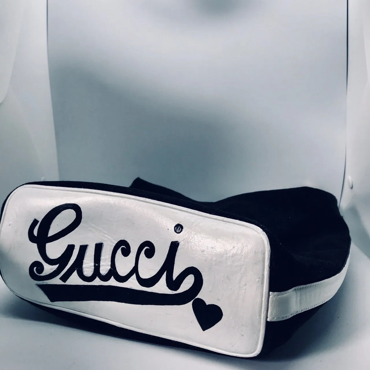 Vintage Gucci Monogram Shoulder Bucket Bag