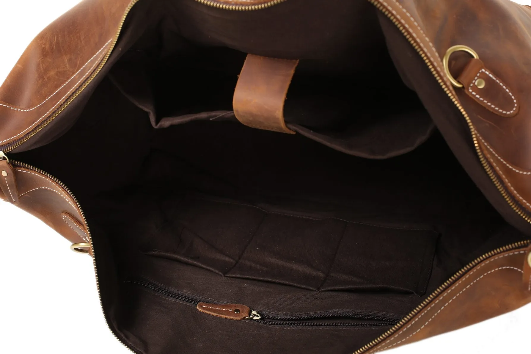 Vintage Leather Duffle Bag, Leather Travel Bag, Mens Weekend Bag