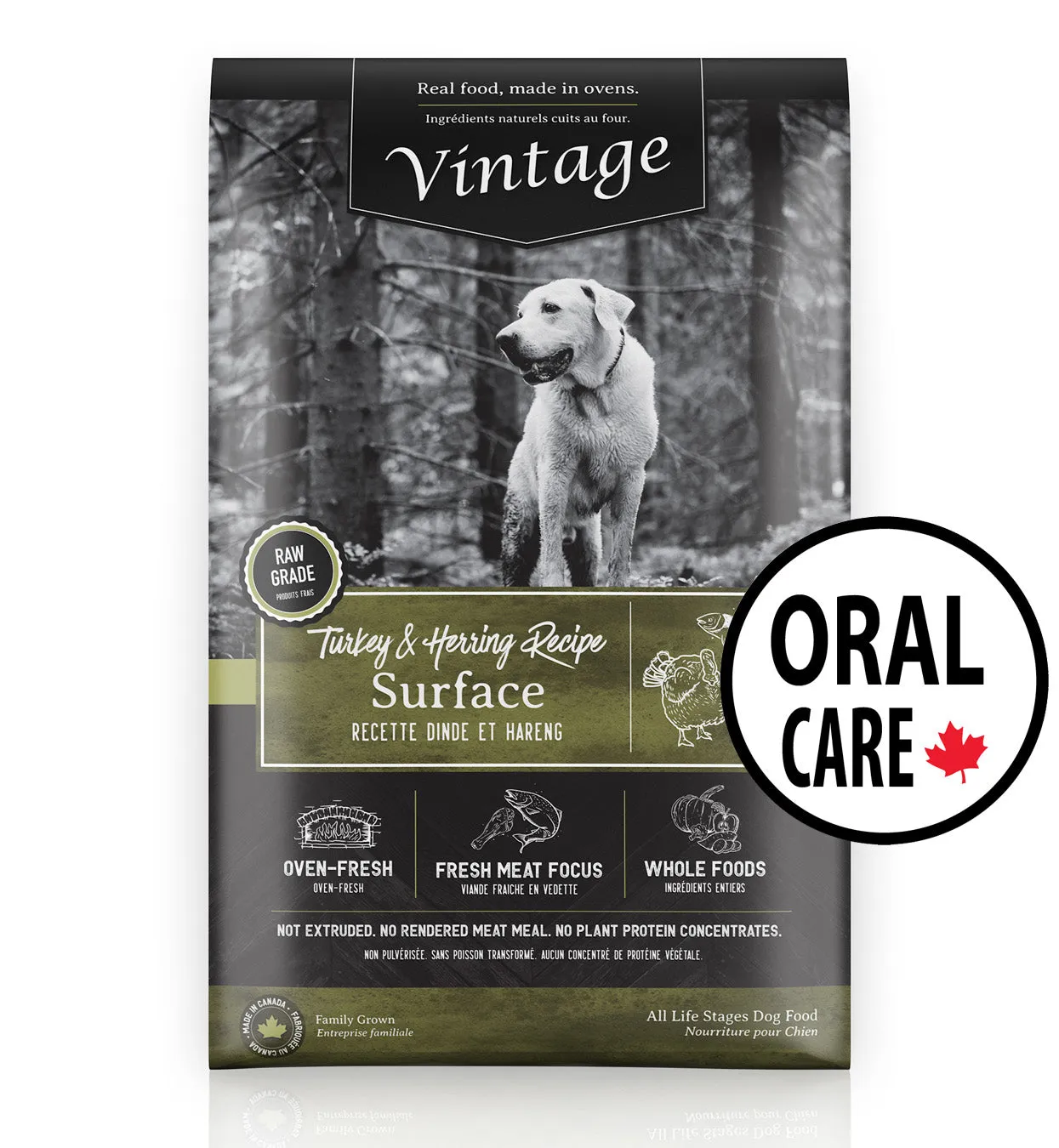 Vintage Oven Fresh Surface Turkey & Herring Oral Care Dental Dog Food