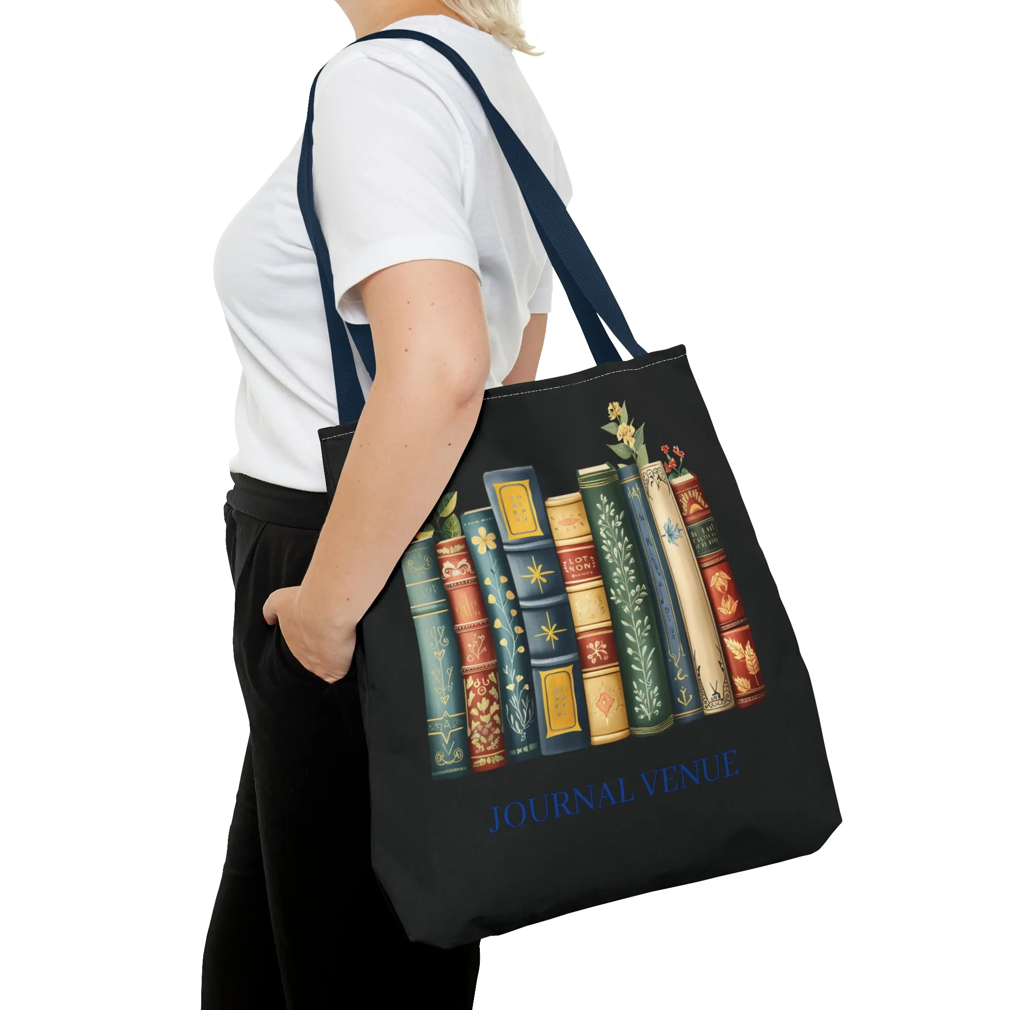 Vintage-Style Bookiworm Tote Bag