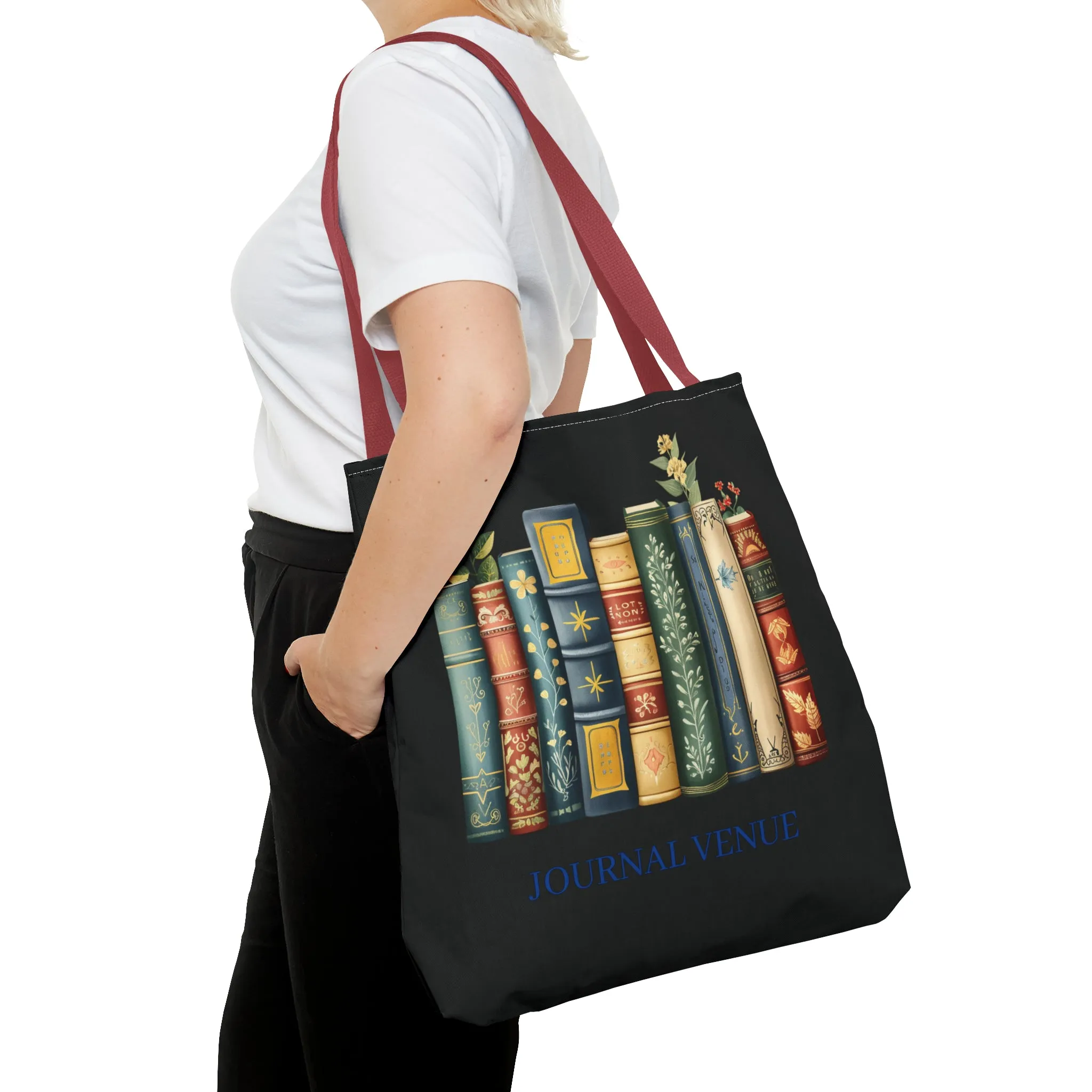 Vintage-Style Bookiworm Tote Bag