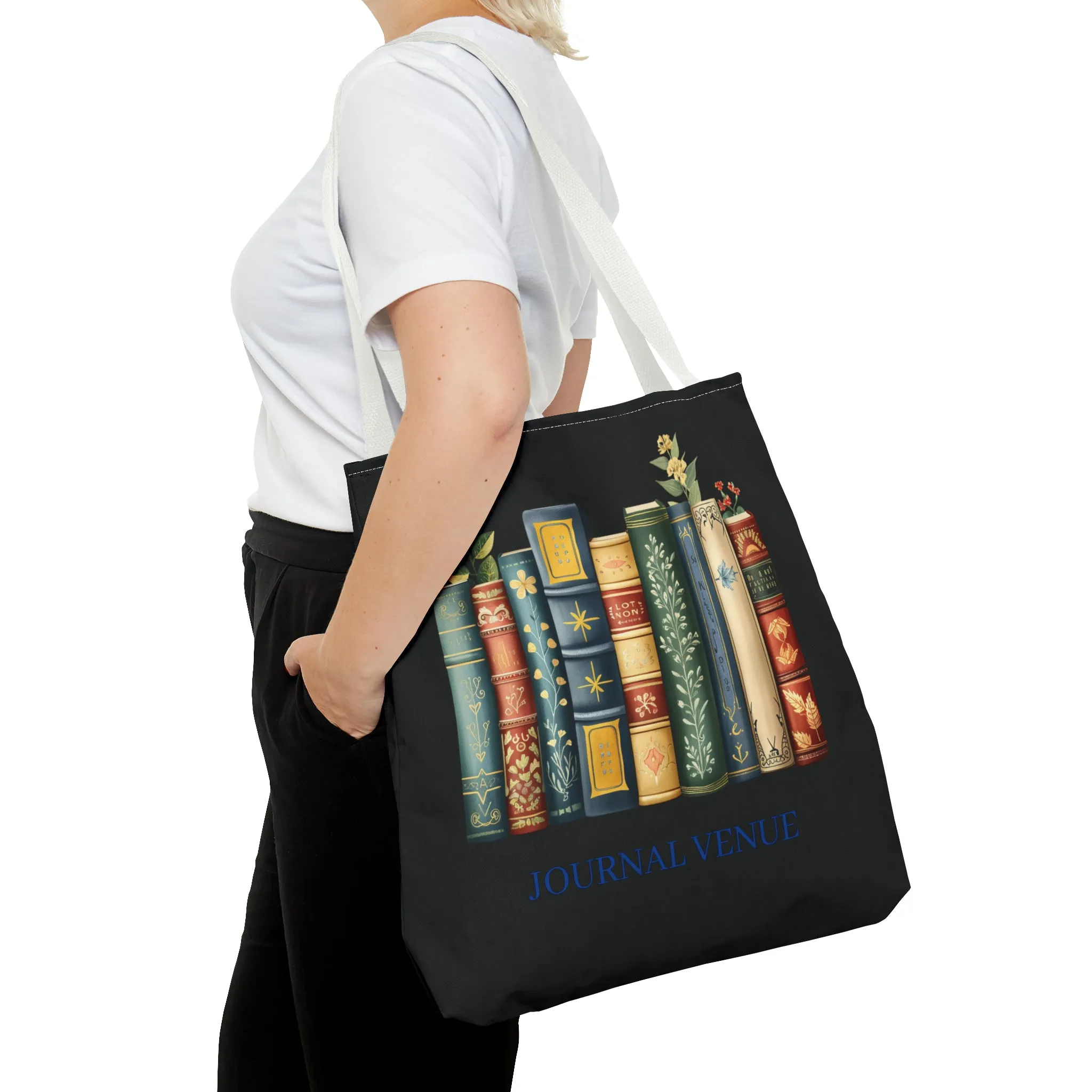 Vintage-Style Bookiworm Tote Bag