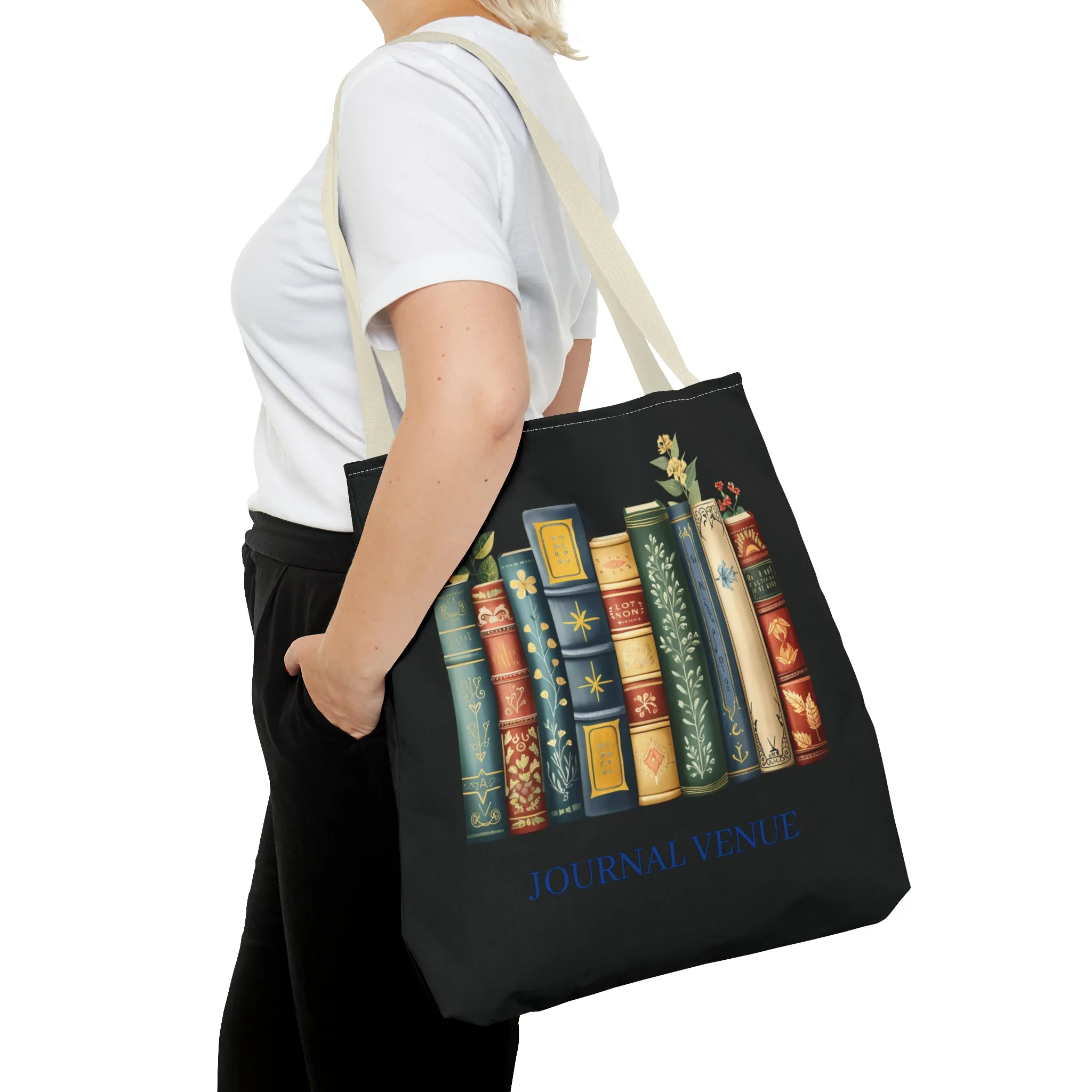 Vintage-Style Bookiworm Tote Bag