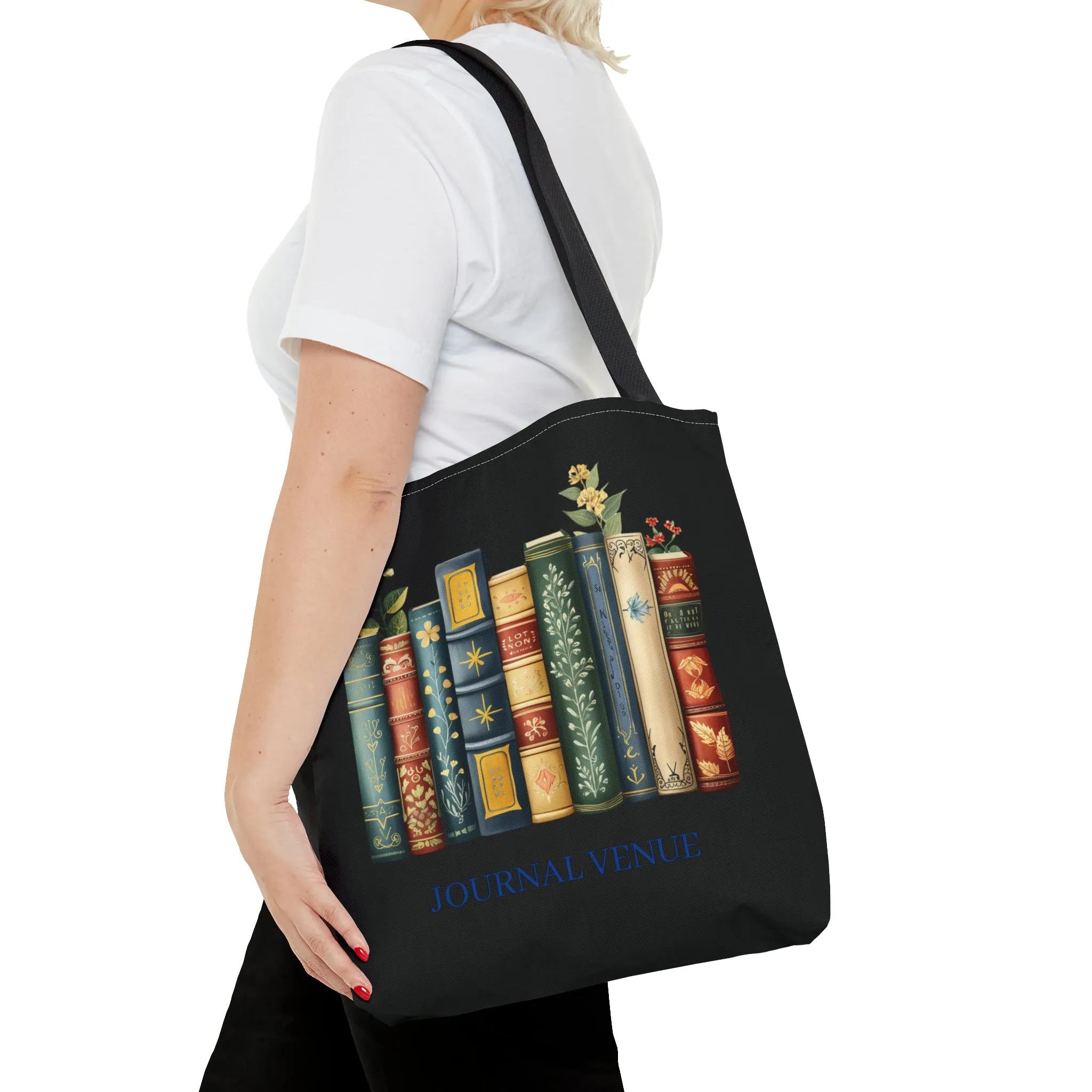 Vintage-Style Bookiworm Tote Bag