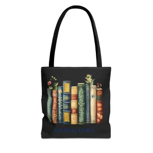 Vintage-Style Bookiworm Tote Bag